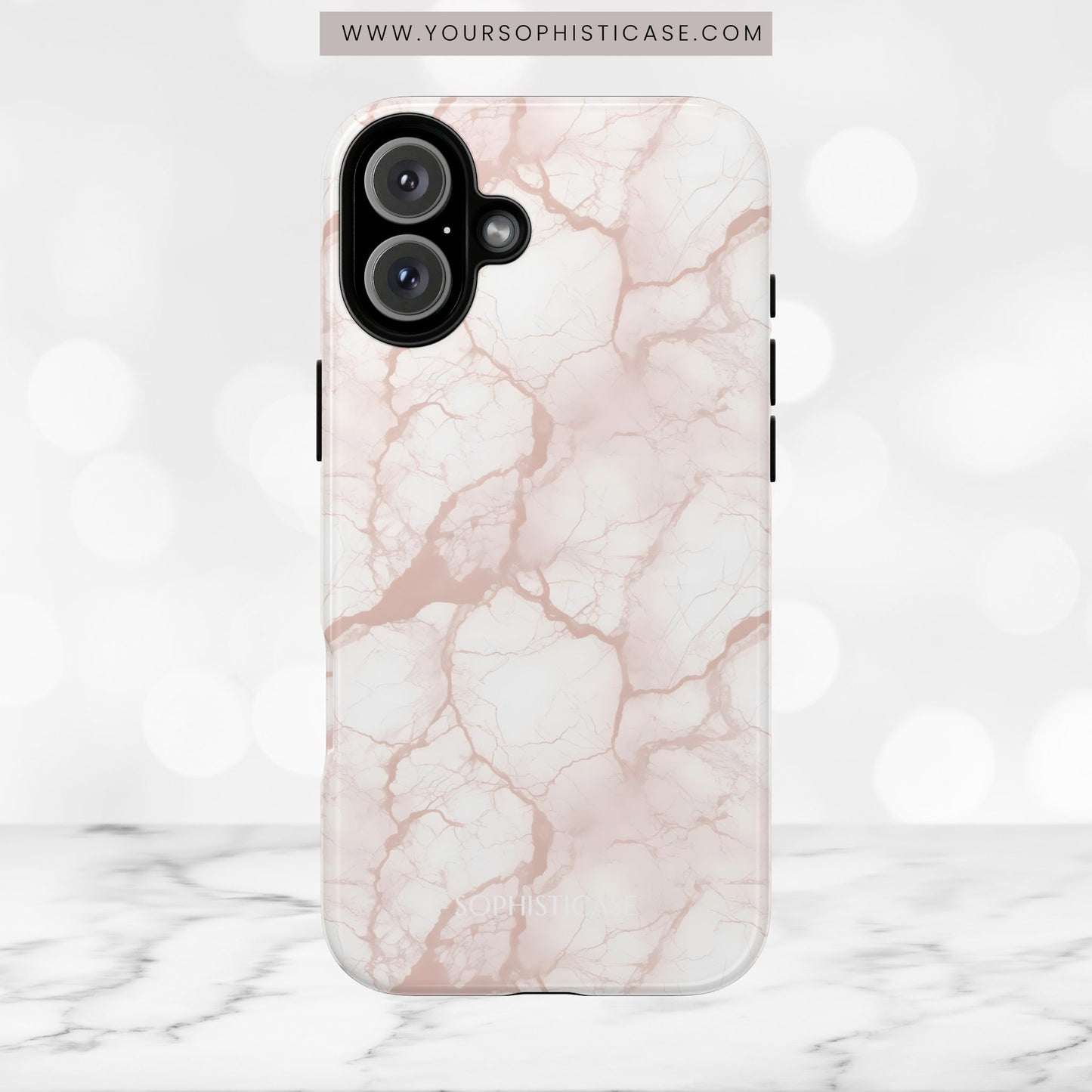 Marble Opulence in Neutral Beige - iPhone Case