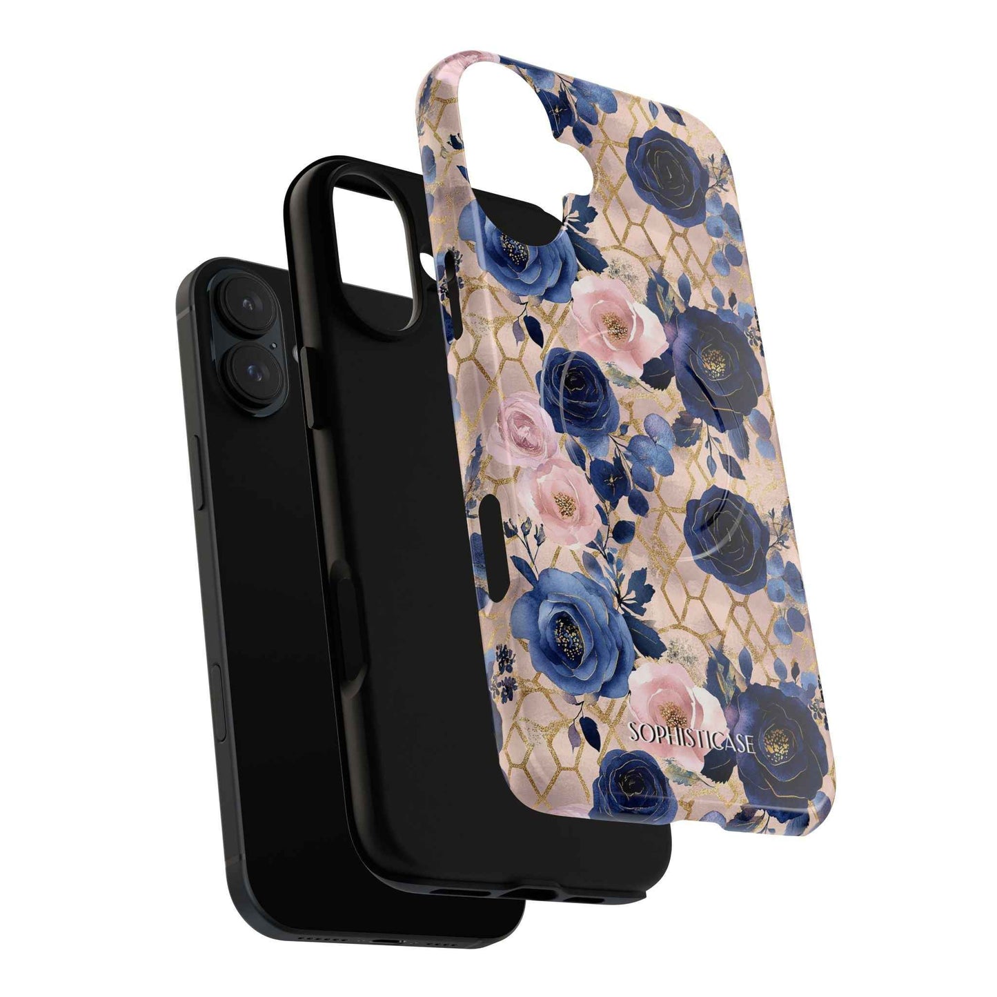 Royal Floral in Navy Blush - iPhone Magsafe Case