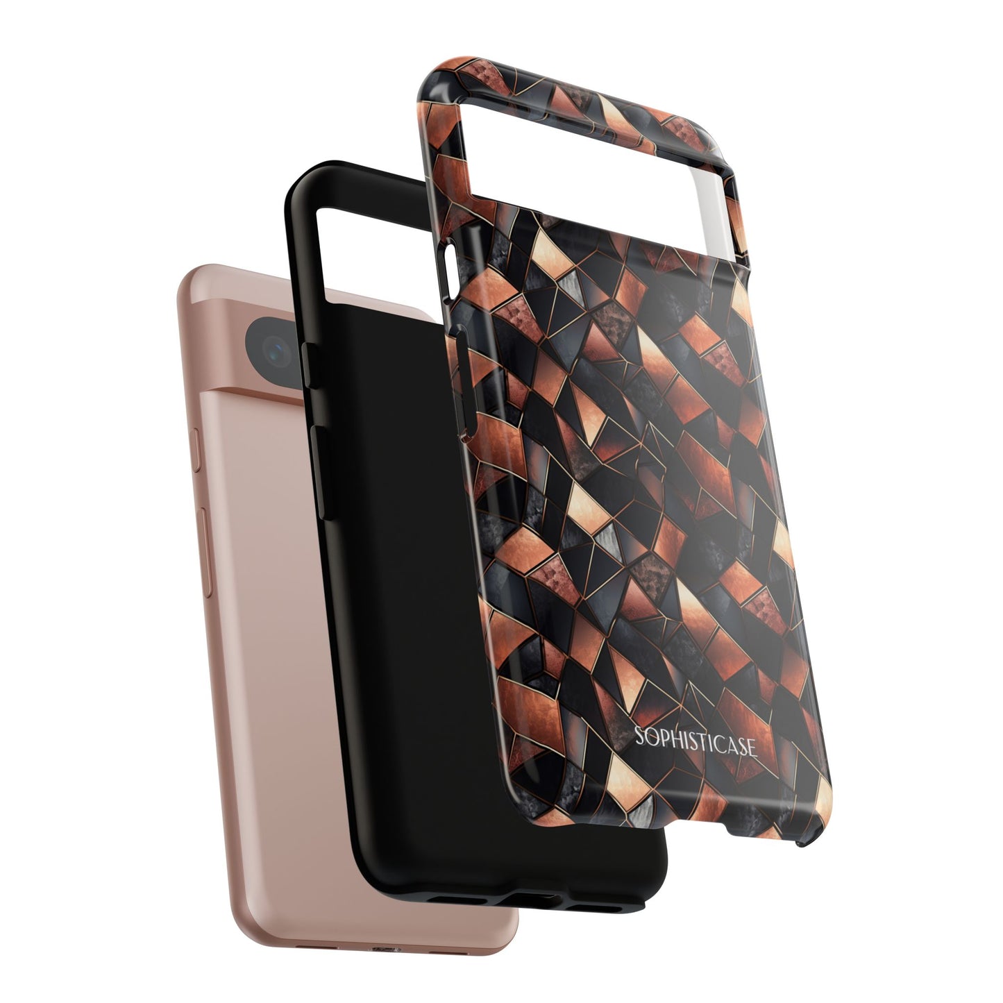 Rose' Runway in Noir Mosaic - Tough Phone Case