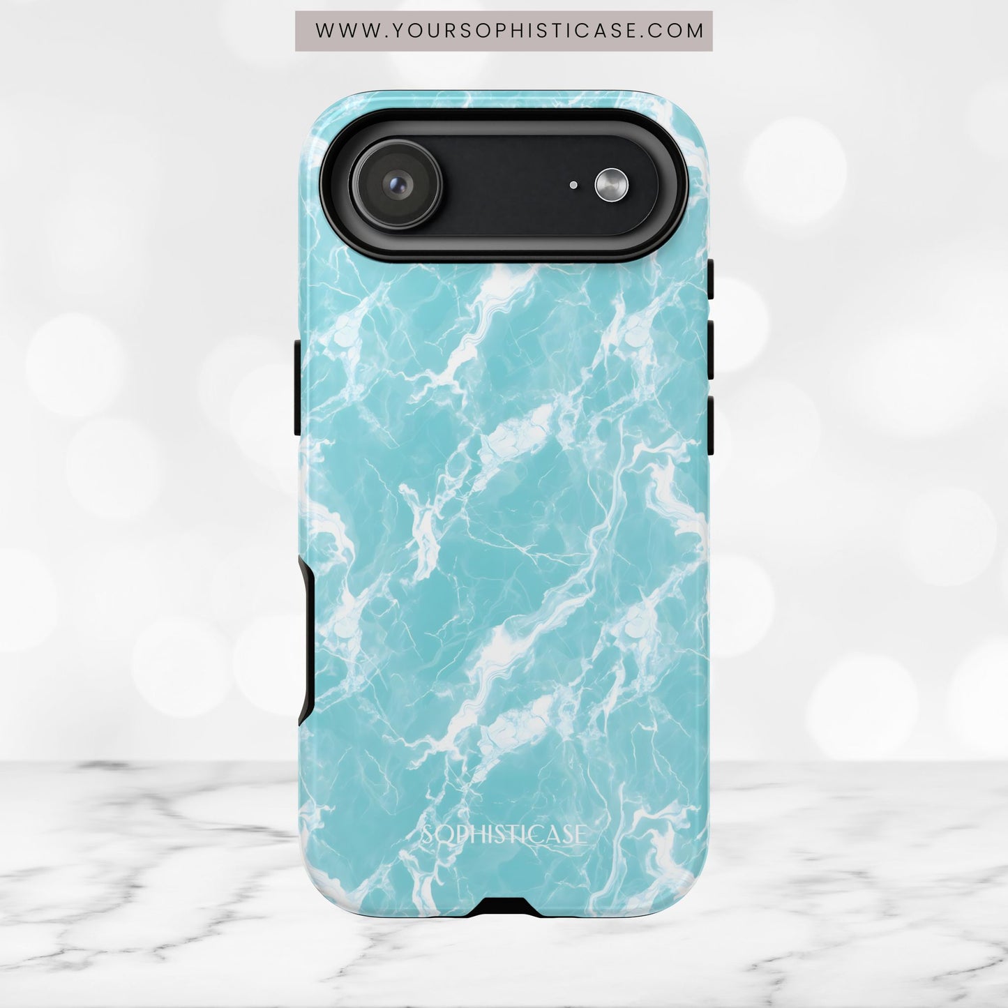 Marble Crush in Aqua - Tough Phone Case