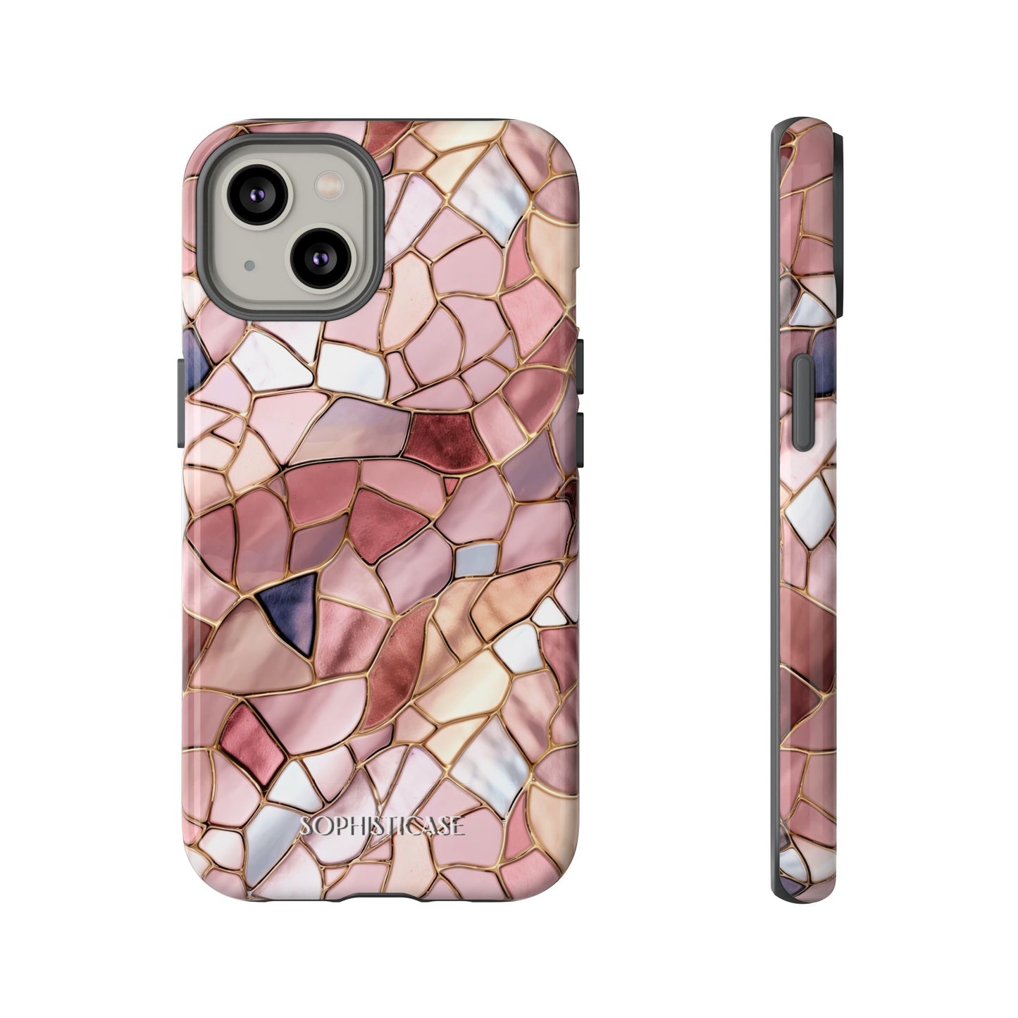 Rose' Runway in Pink Mosaic - Tough Phone Case