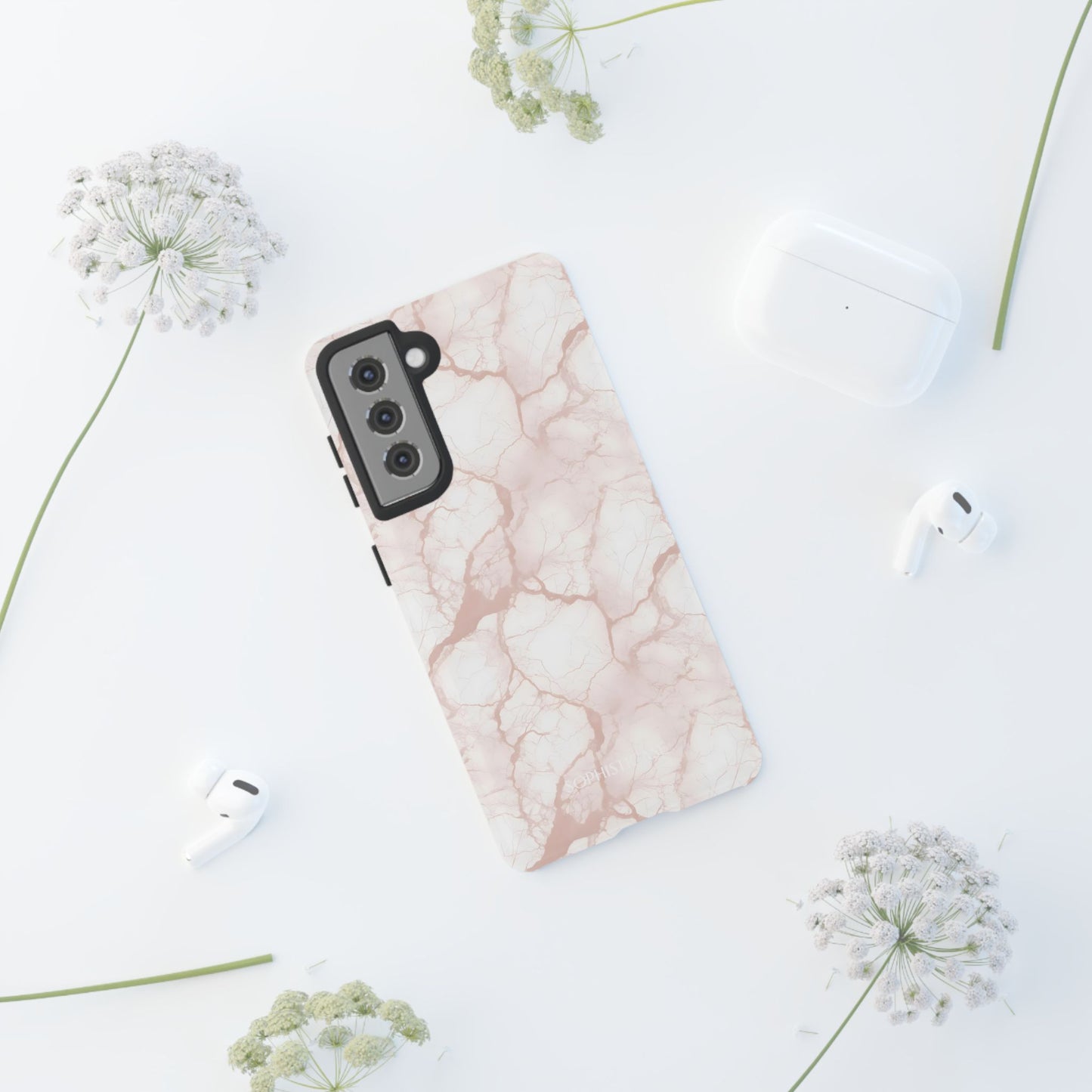 Marble Opulence in Neutral Beige - Tough Phone Case