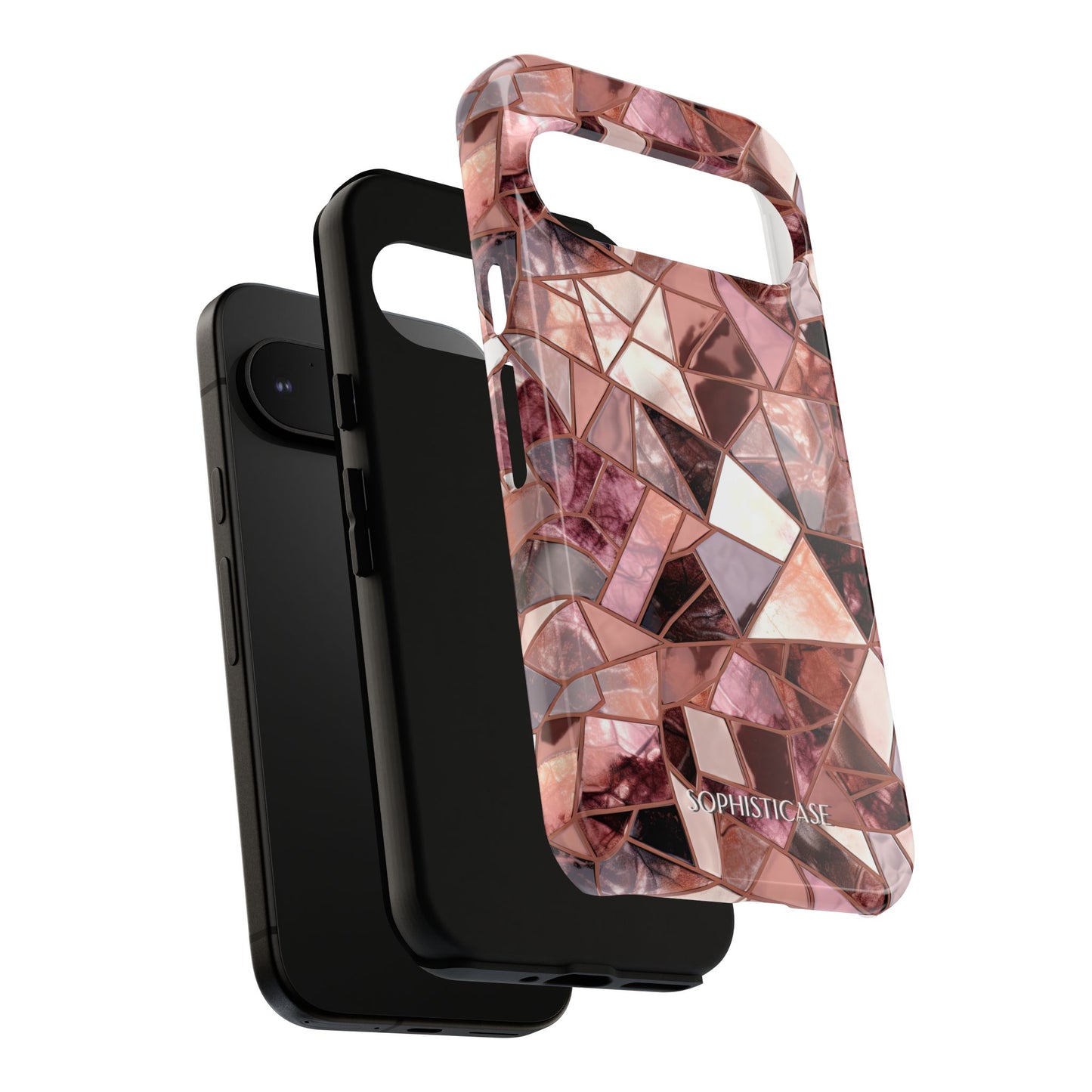 Rose' Runway in Merlot Mosaic - Tough Phone Case