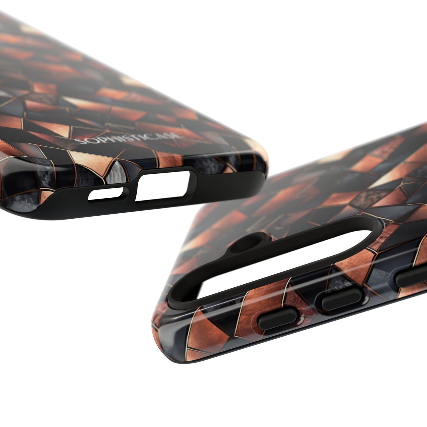 Rose' Runway in Noir Mosaic - Tough Phone Case
