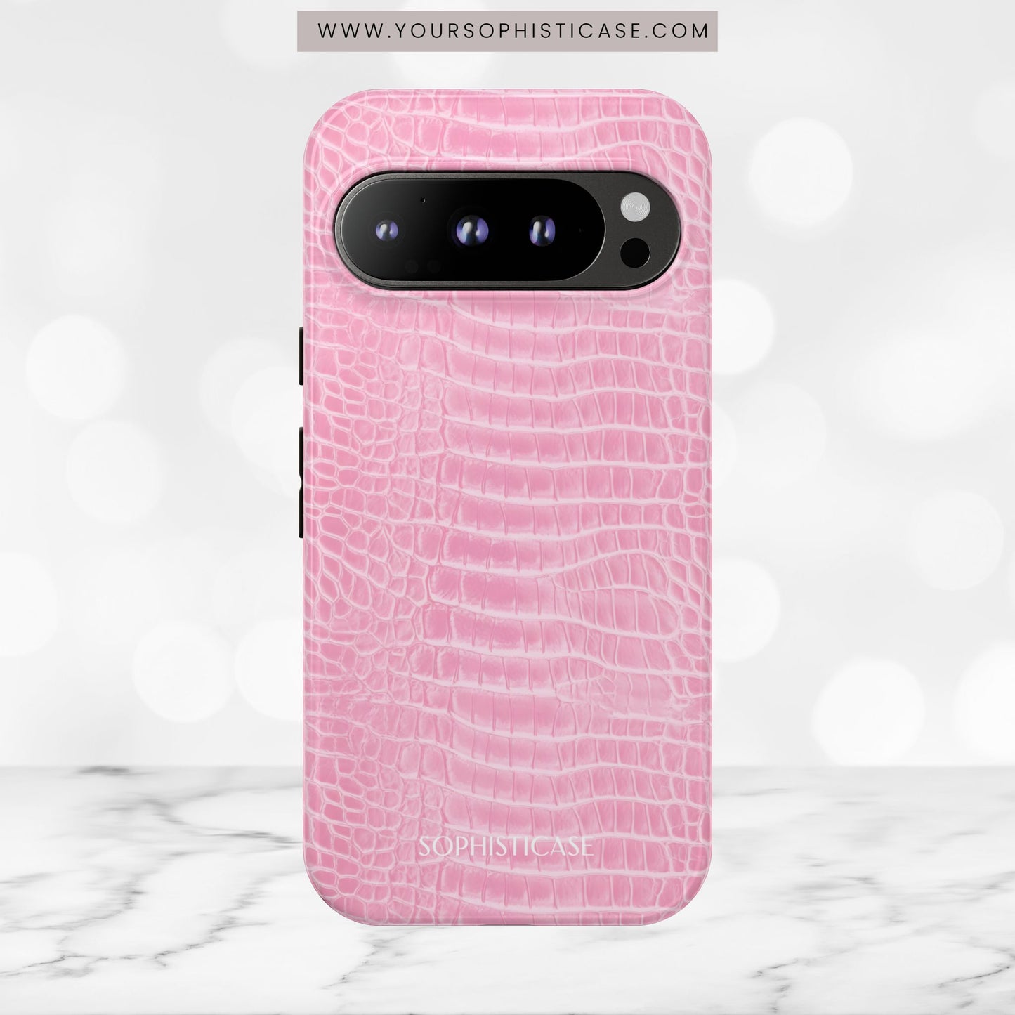 Luxe Leather in Pink - Tough Phone Case
