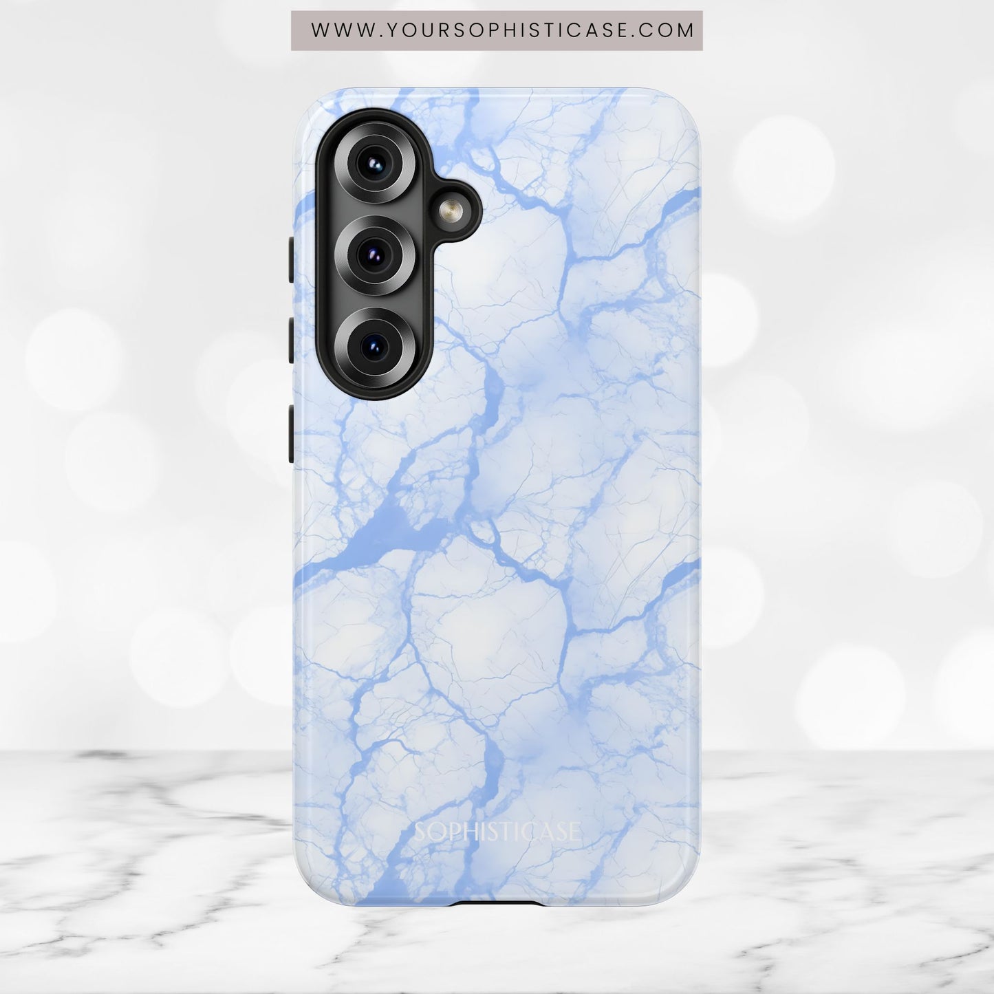 Marble Opulence in Blue - Tough Phone Case