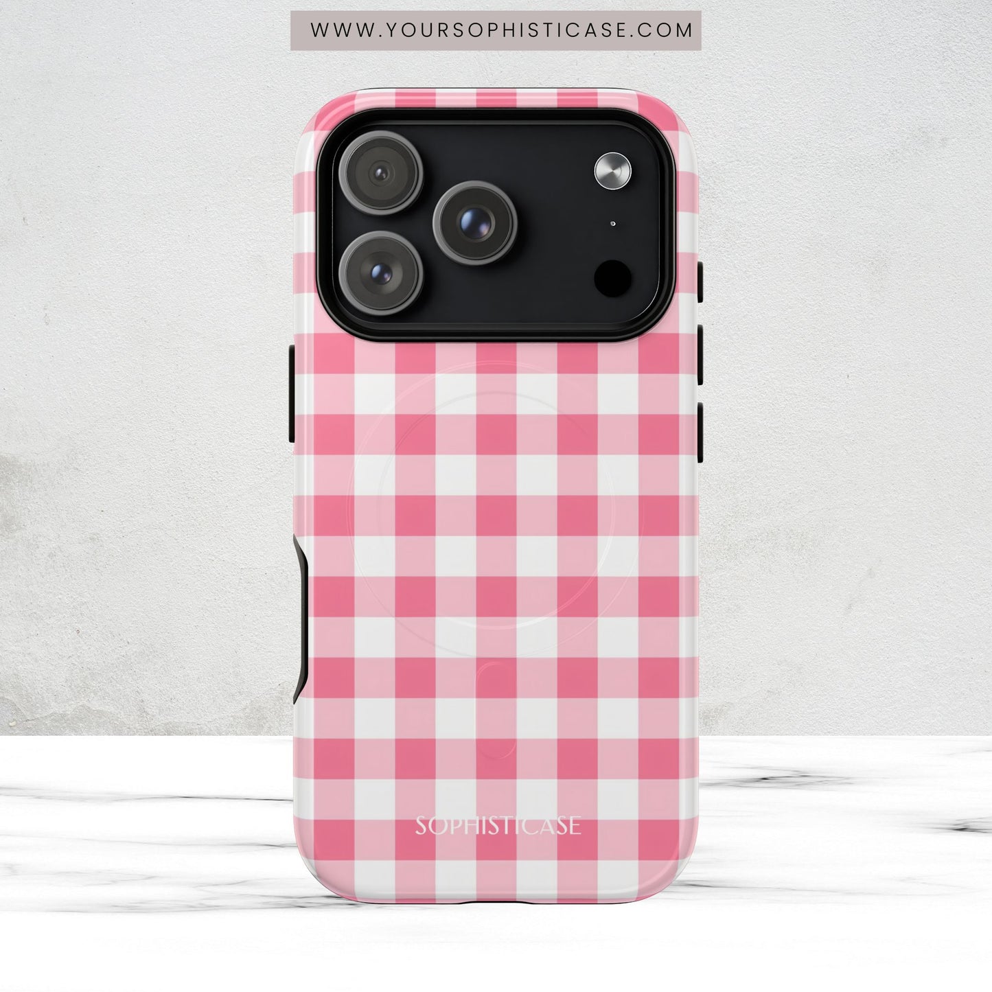 Gingham in Salmon - Magsafe Case