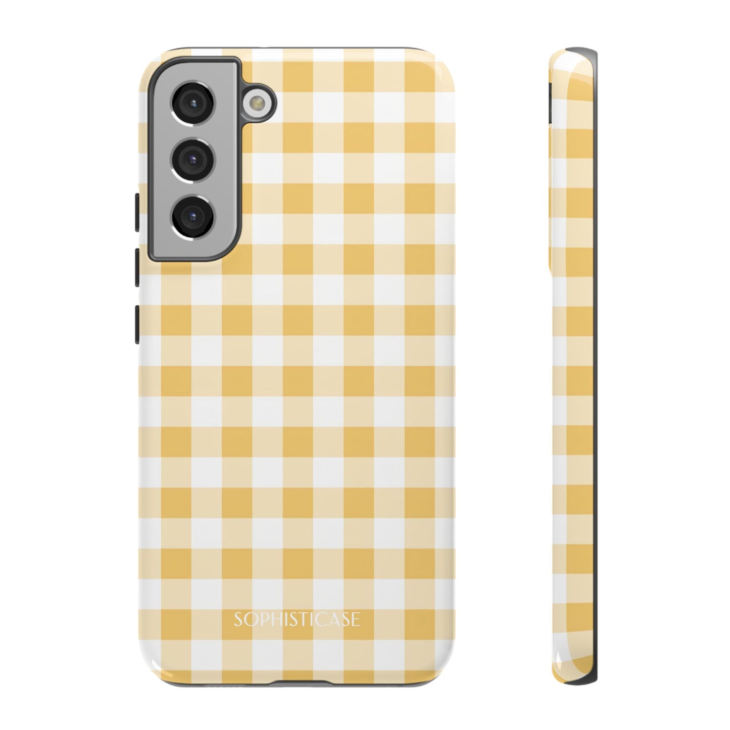 Gingham in Yellow - Tough Phone Case