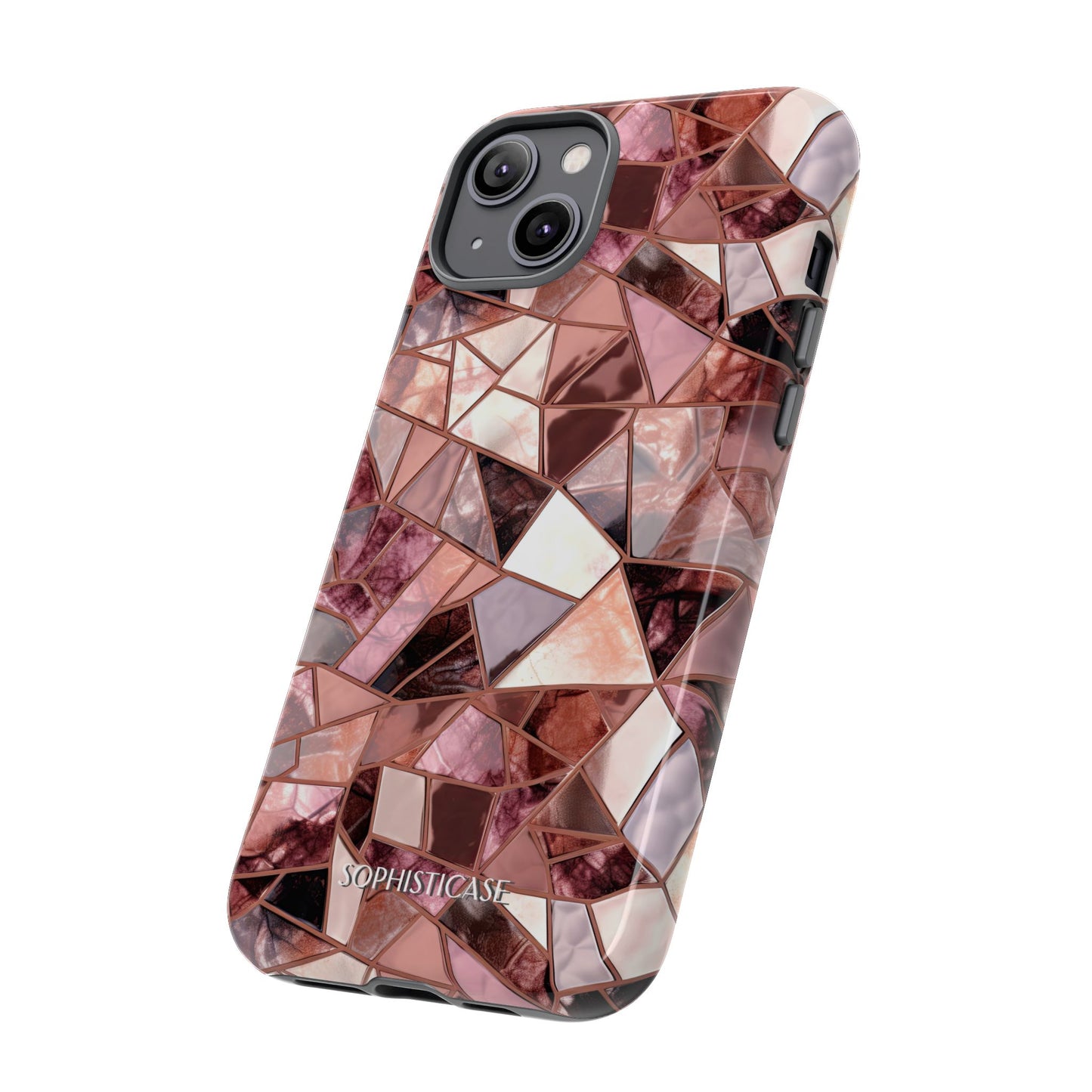Rose' Runway in Merlot Mosaic - Tough Phone Case