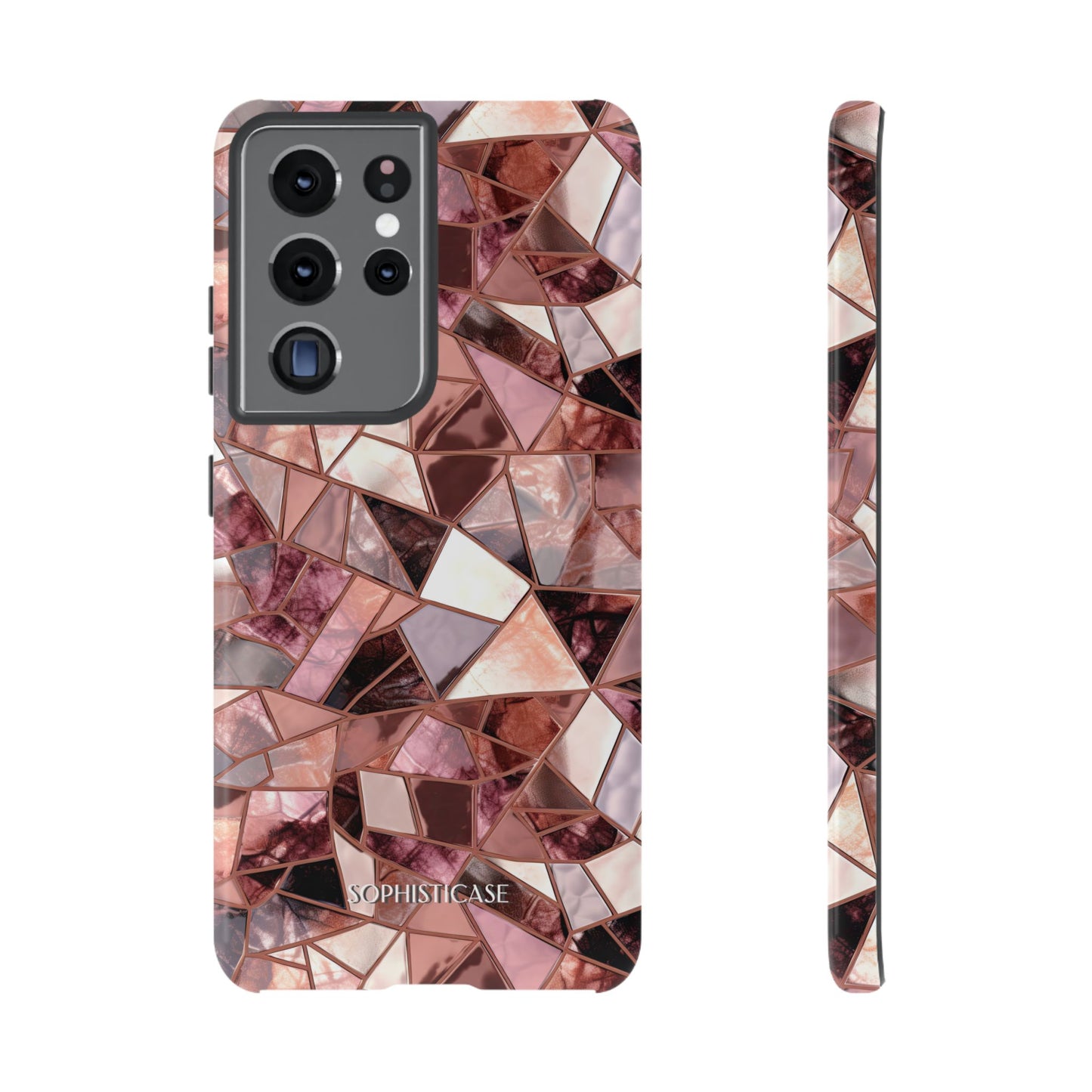 Rose' Runway in Merlot Mosaic - Tough Phone Case