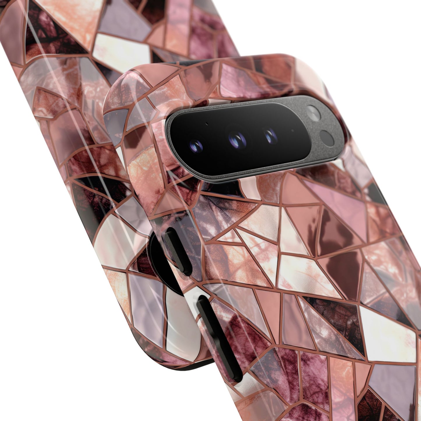 Rose' Runway in Merlot Mosaic - Tough Phone Case