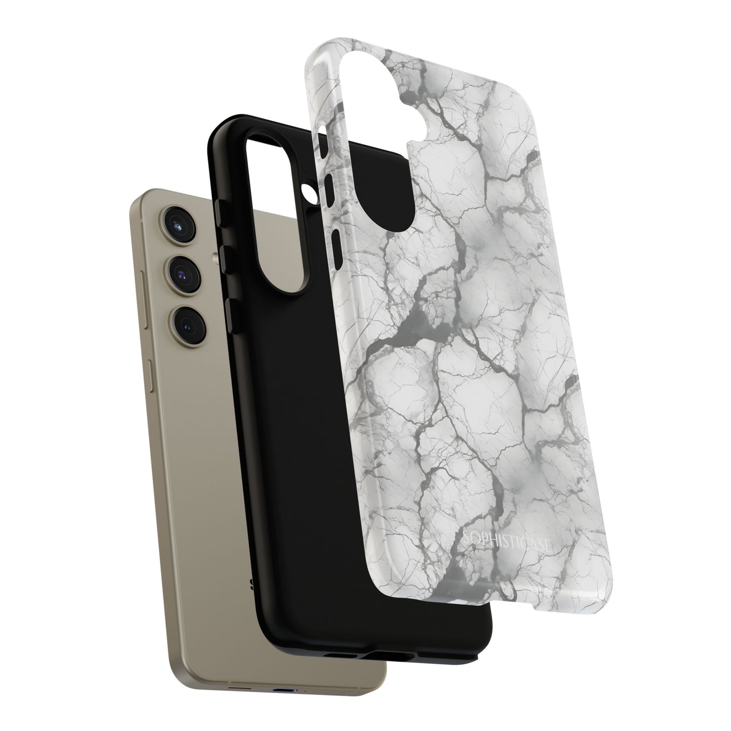 Marble Opulence in Charcoal Grey - Samsung Galaxy Case