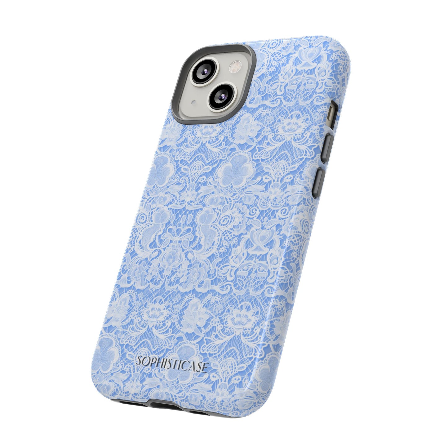 Luxe Lace in Blue - Tough Phone Case