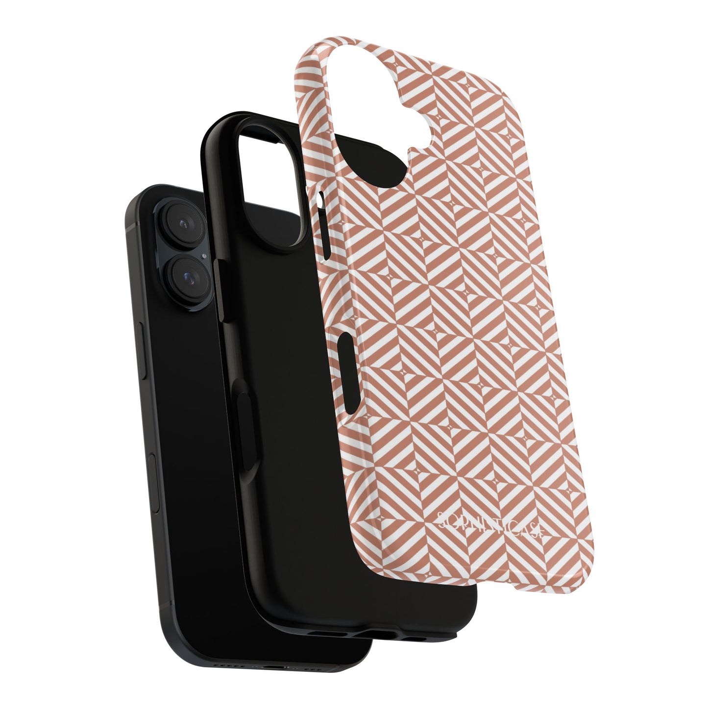 Illusions in Light Brown - Tough Phone Case for iPhone