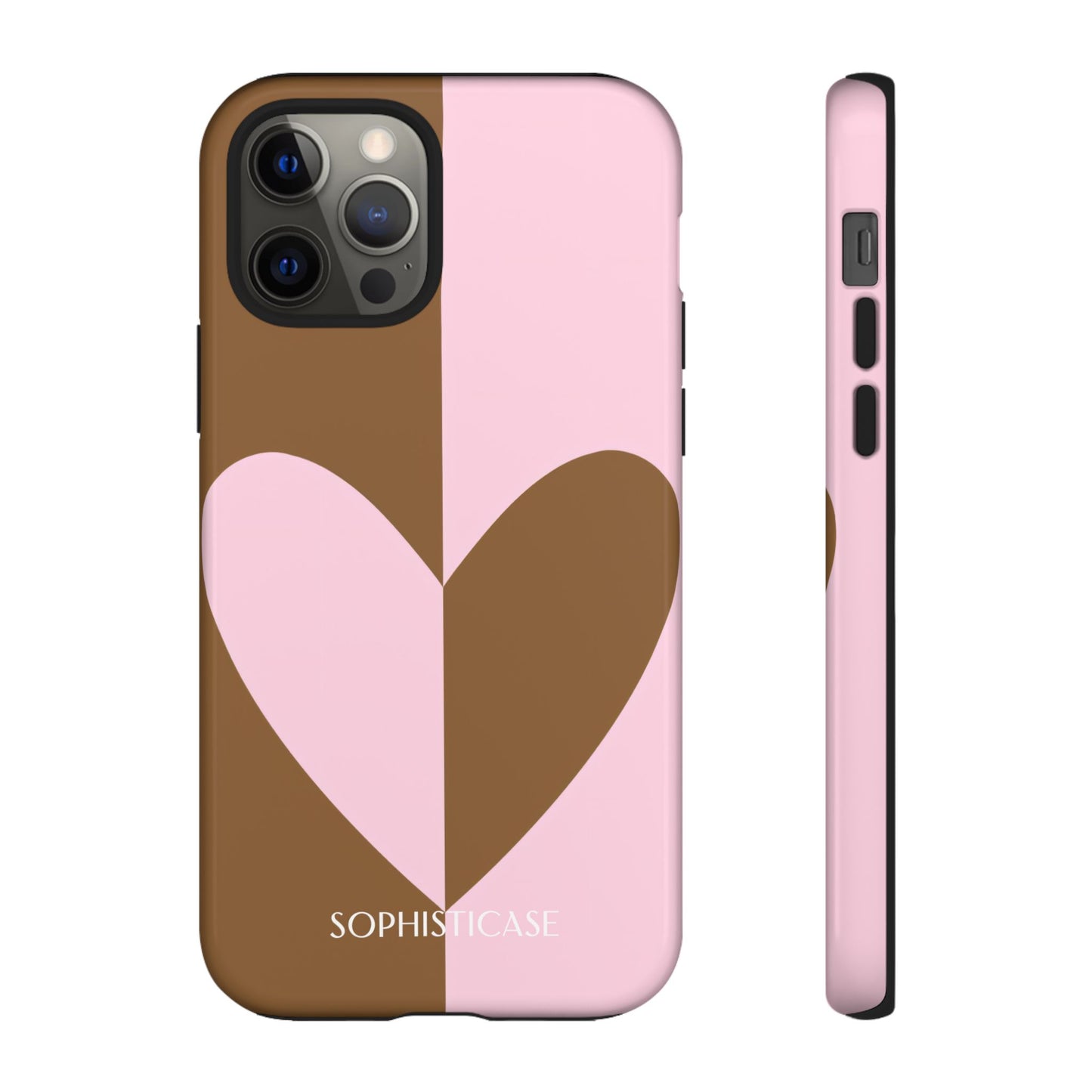 Be Mine in Pink and Brown - iPhone Case