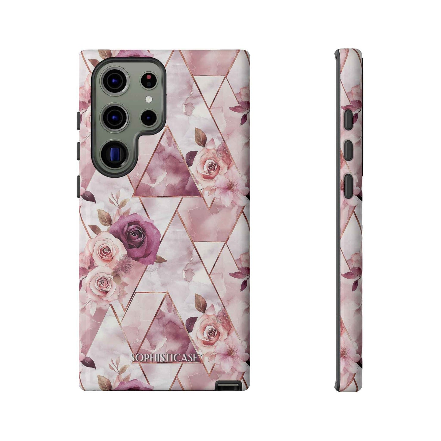 Royal Floral in Plum Chevron - Tough Phone Case