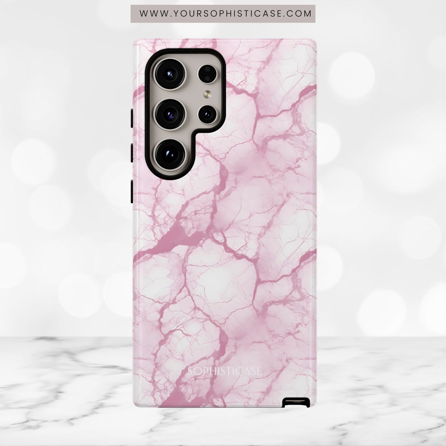 Marble Opulence in Pink - Tough Phone Case