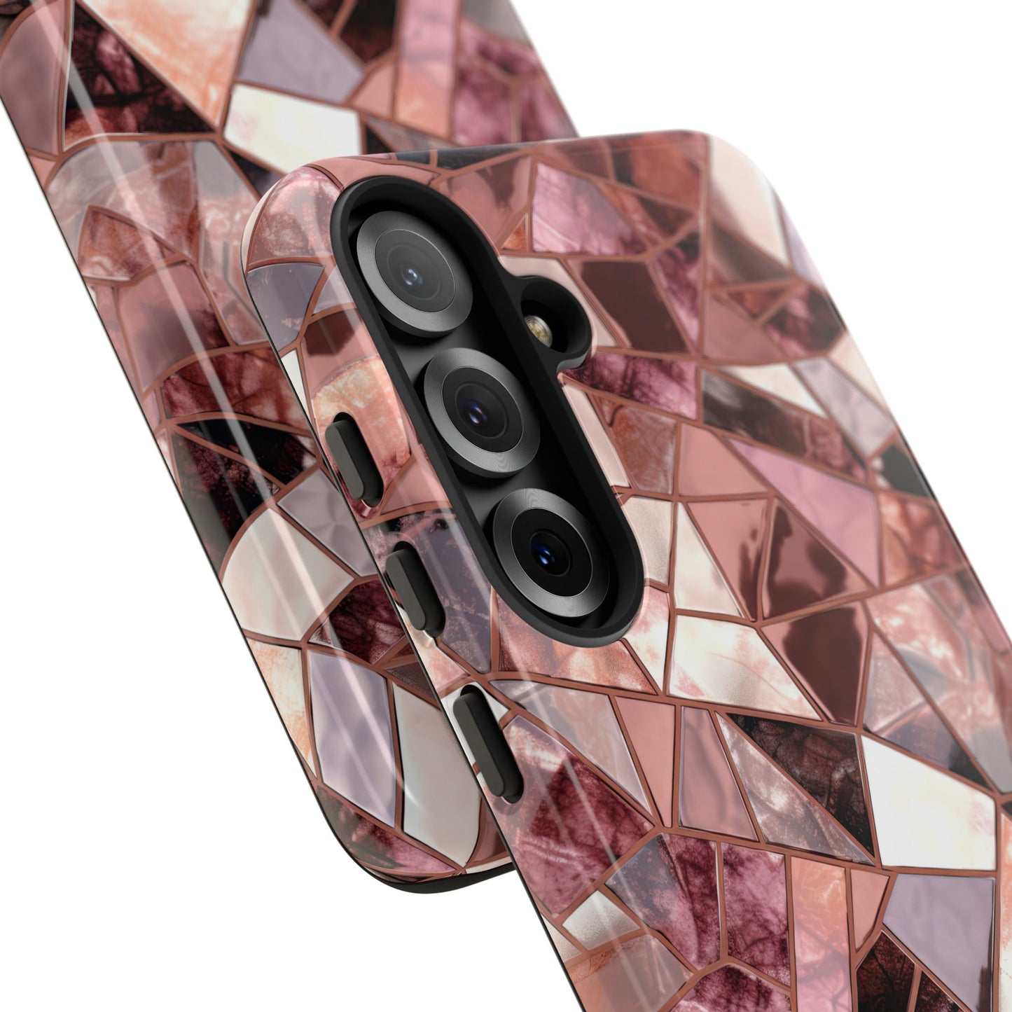 Rose' Runway in Merlot Mosaic - Tough Phone Case