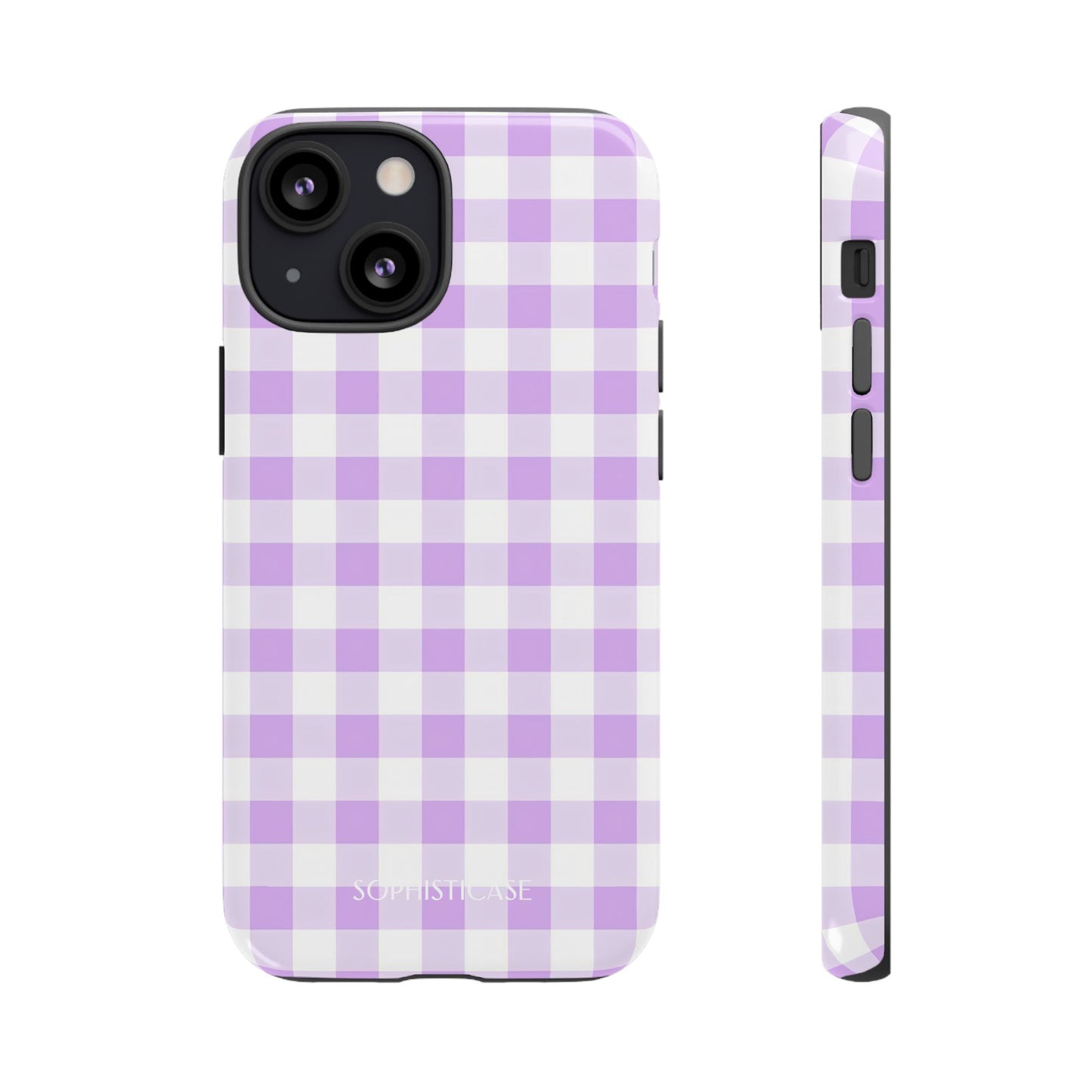 Gingham in Purple - Tough Phone Case