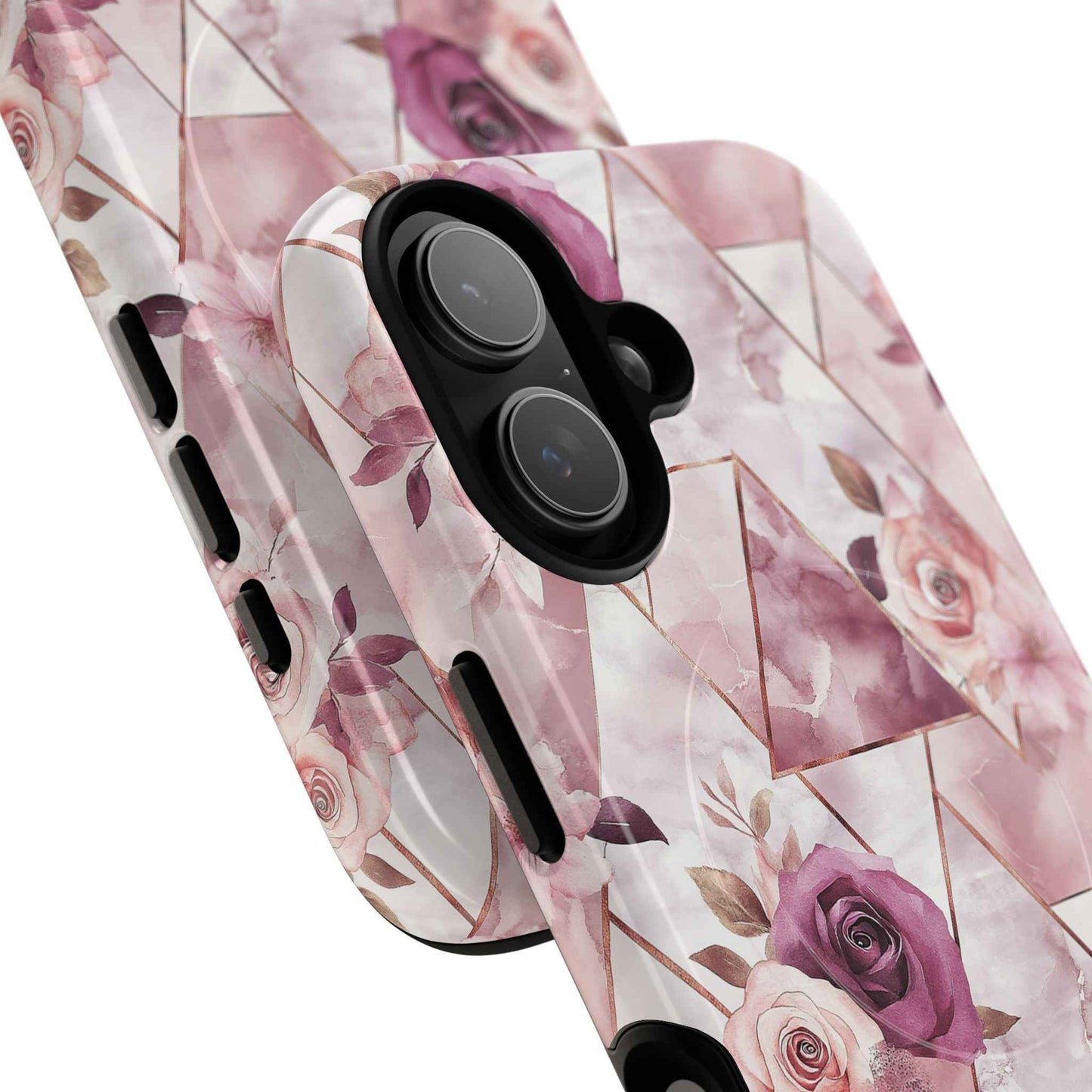 Royal Floral in Plum Chevron - iPhone Magsafe Case