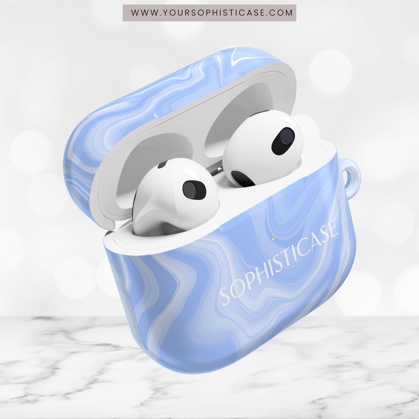 AirPod Cases - Liquid Dreams in Smoke Blue