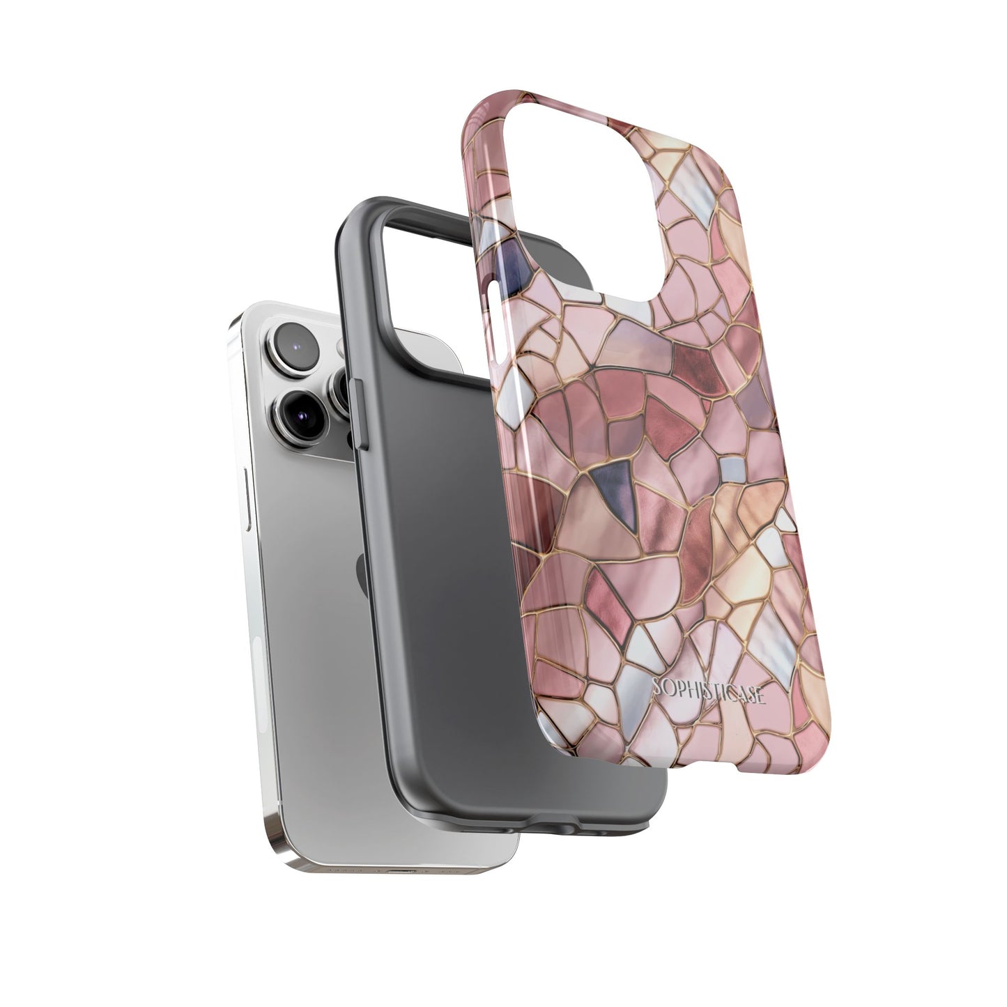 Rose' Runway in Pink Mosaic - Tough Phone Case