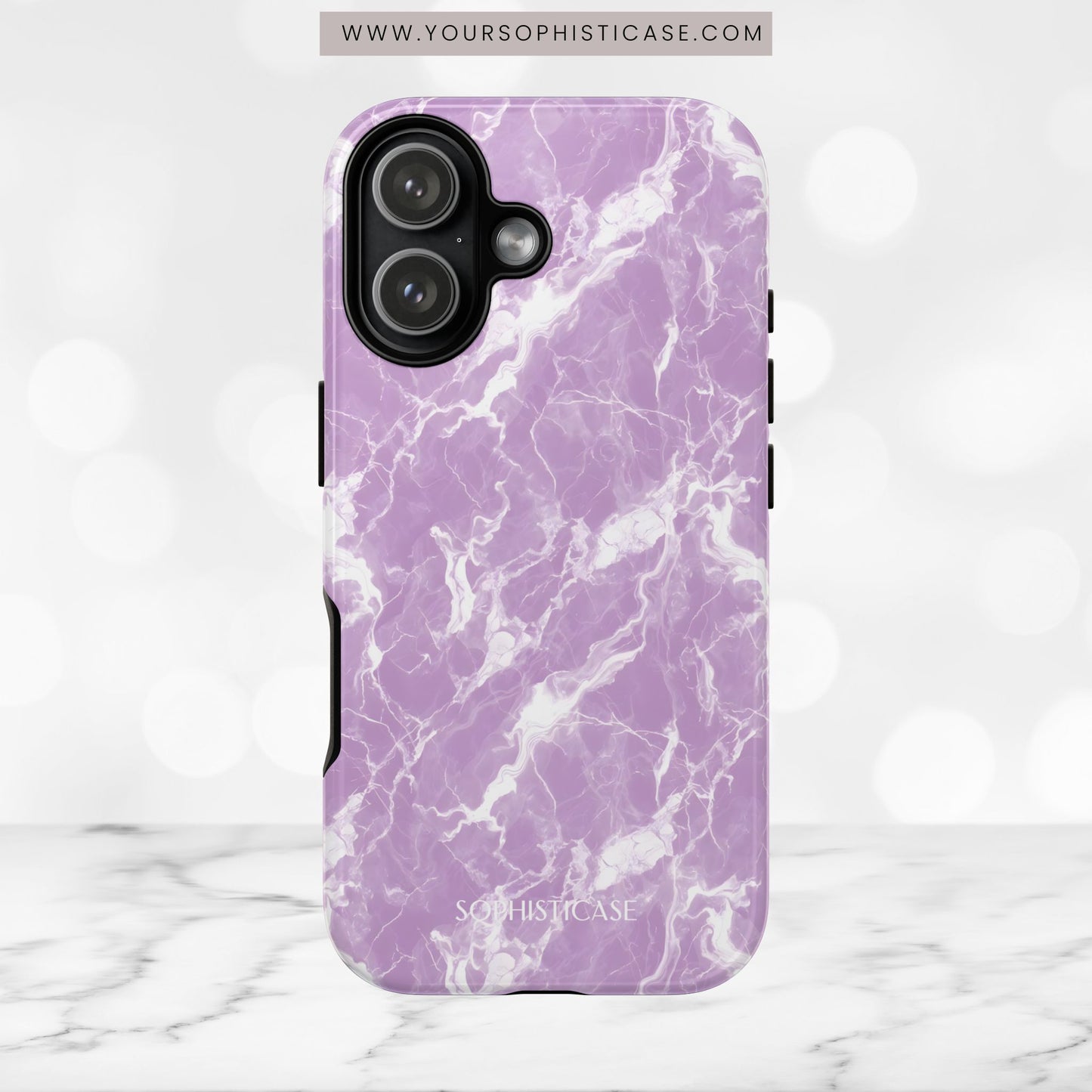 Marble Crush in Purple - iPhone Case