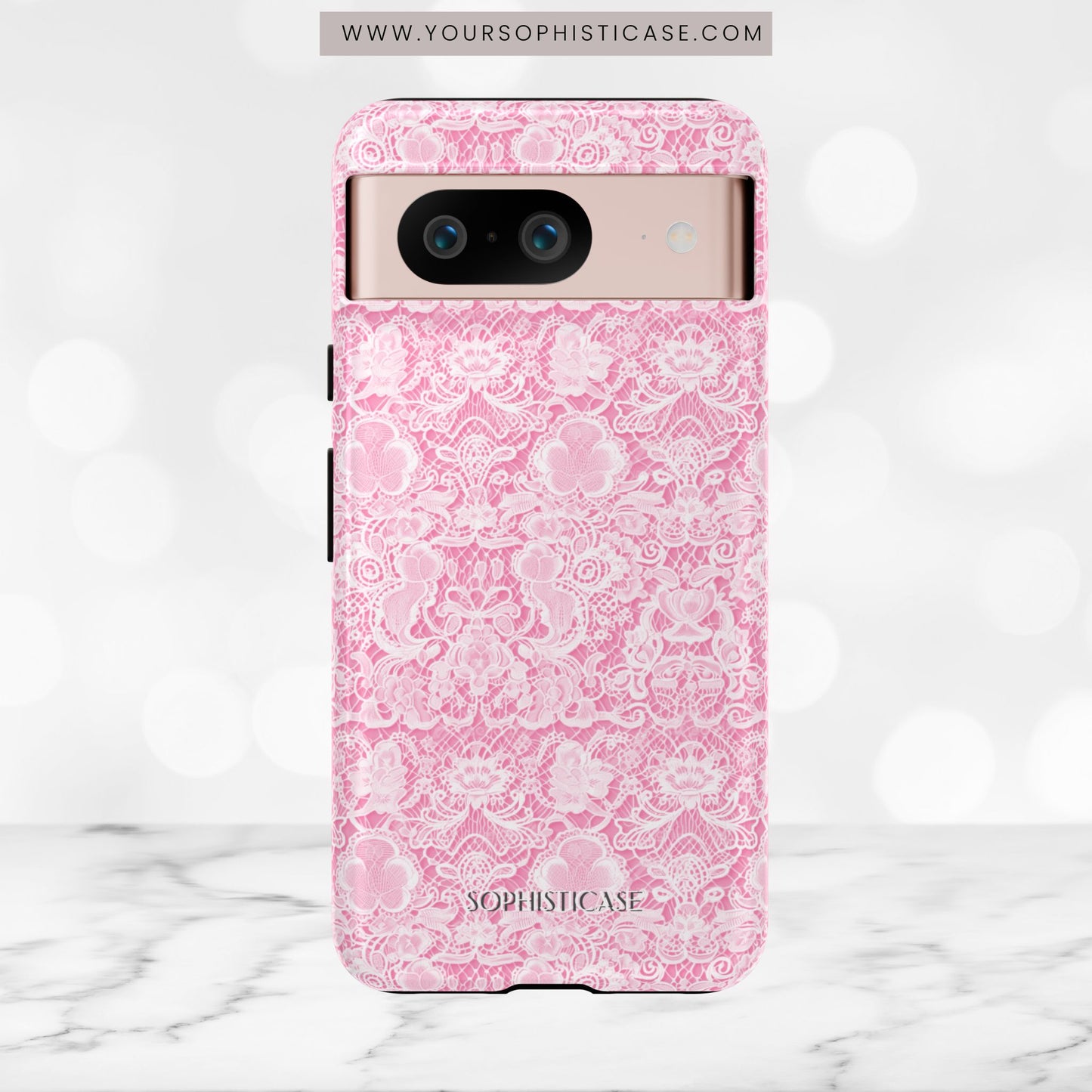 Luxe Lace in Pink - Tough Phone Case