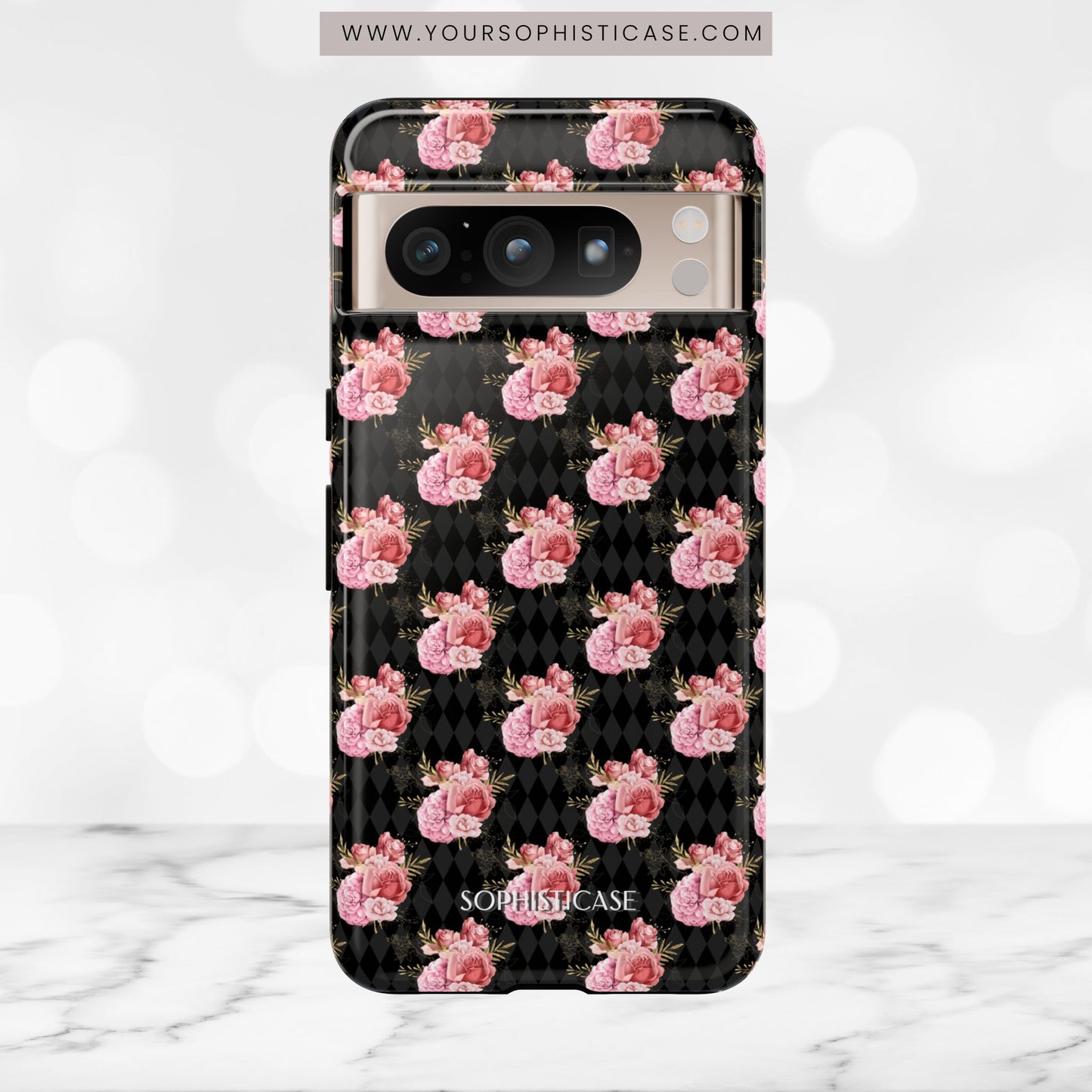 Rose Diamond Romance in Vivienne - Tough Phone Case