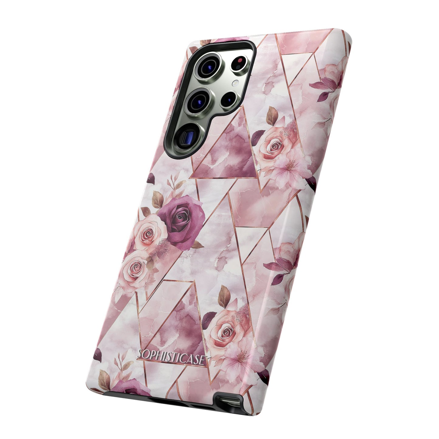 Royal Floral in Plum Chevron - Tough Phone Case