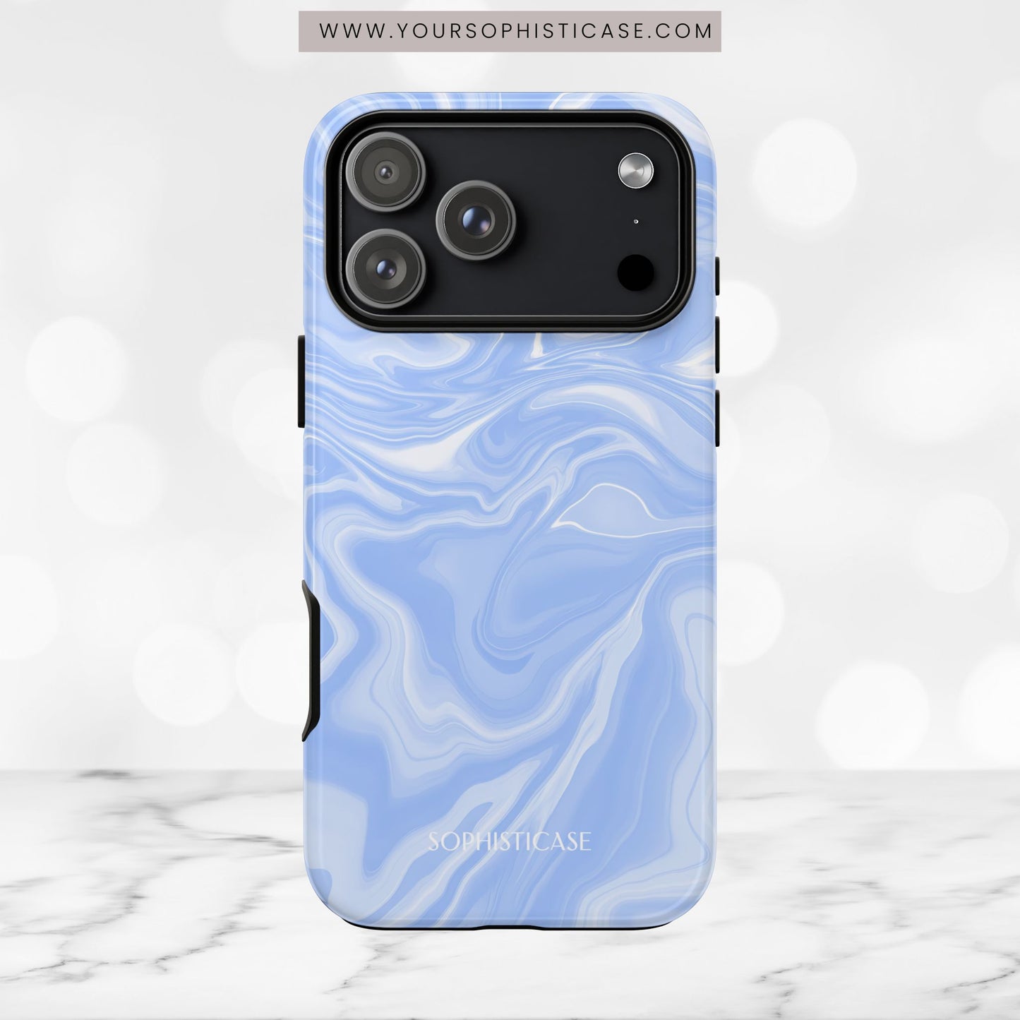 Liquid Dreams in Smoke Blue - iPhone Case