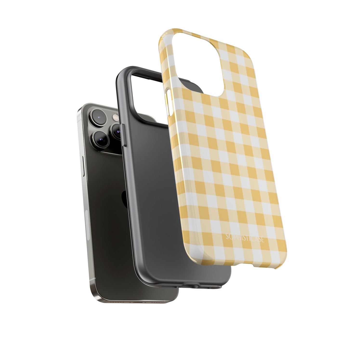 Gingham in Yellow - Tough Phone Case