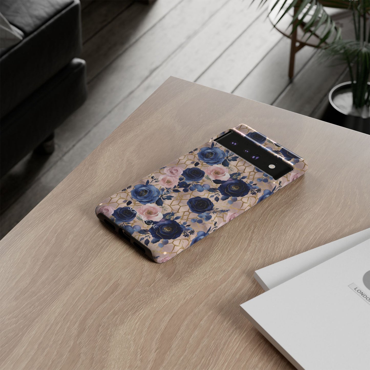 Royal Floral in Navy Blush - Tough Phone Case