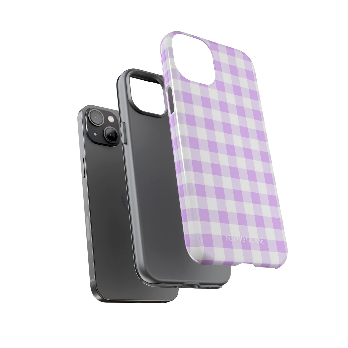 Gingham in Purple - iPhone Magsafe Case