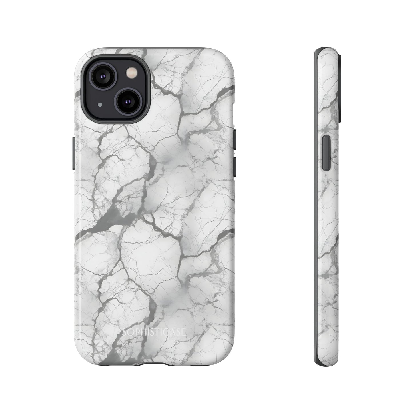 Marble Opulence in Charcoal Grey - iPhone Case