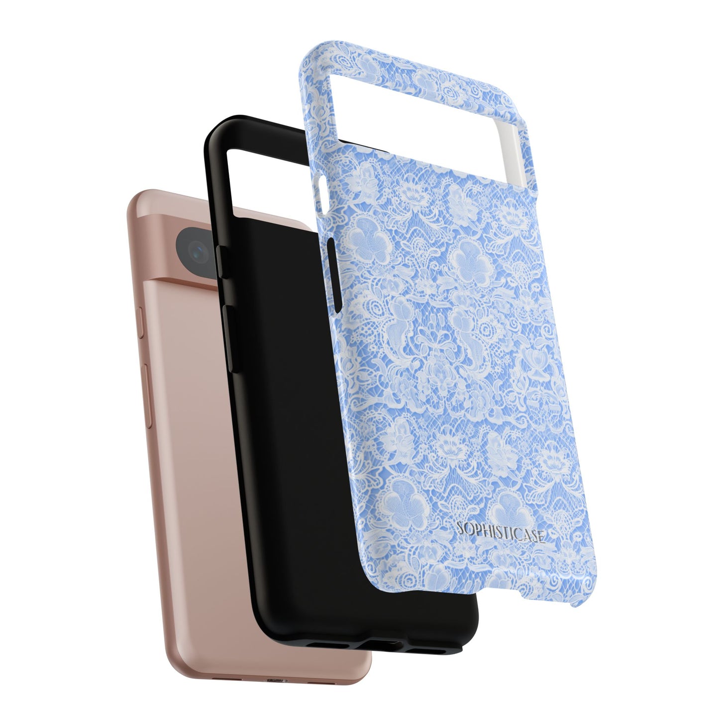 Luxe Lace in Blue - Tough Phone Case