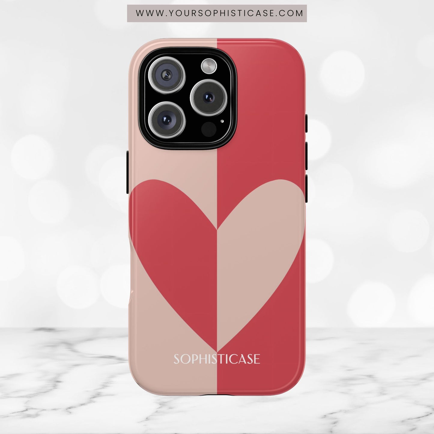 Be Mine in Red and Brown - iPhone Case