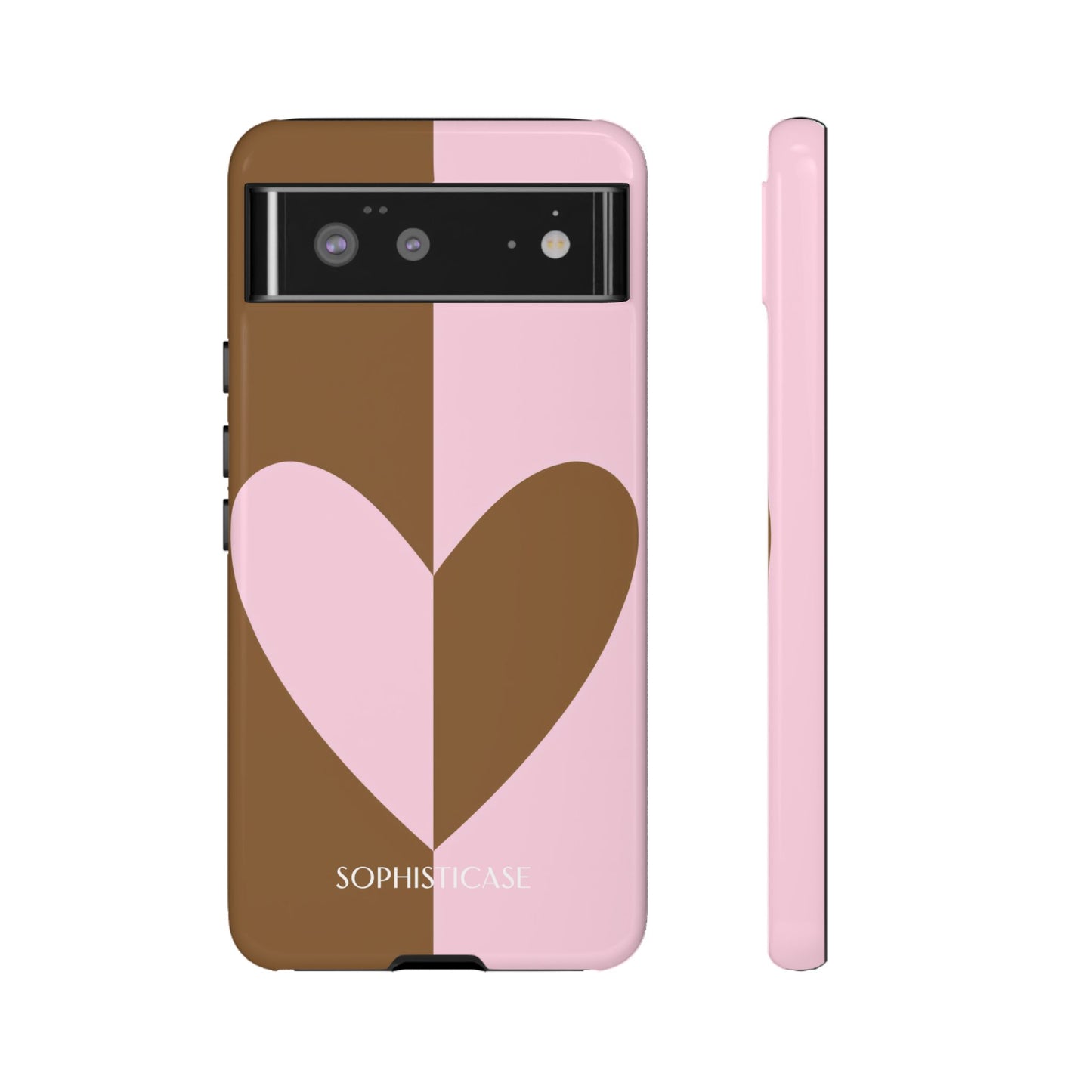 Be Mine in Pink and Brown - Tough Phone Case for Google Pixel - Sophisticase