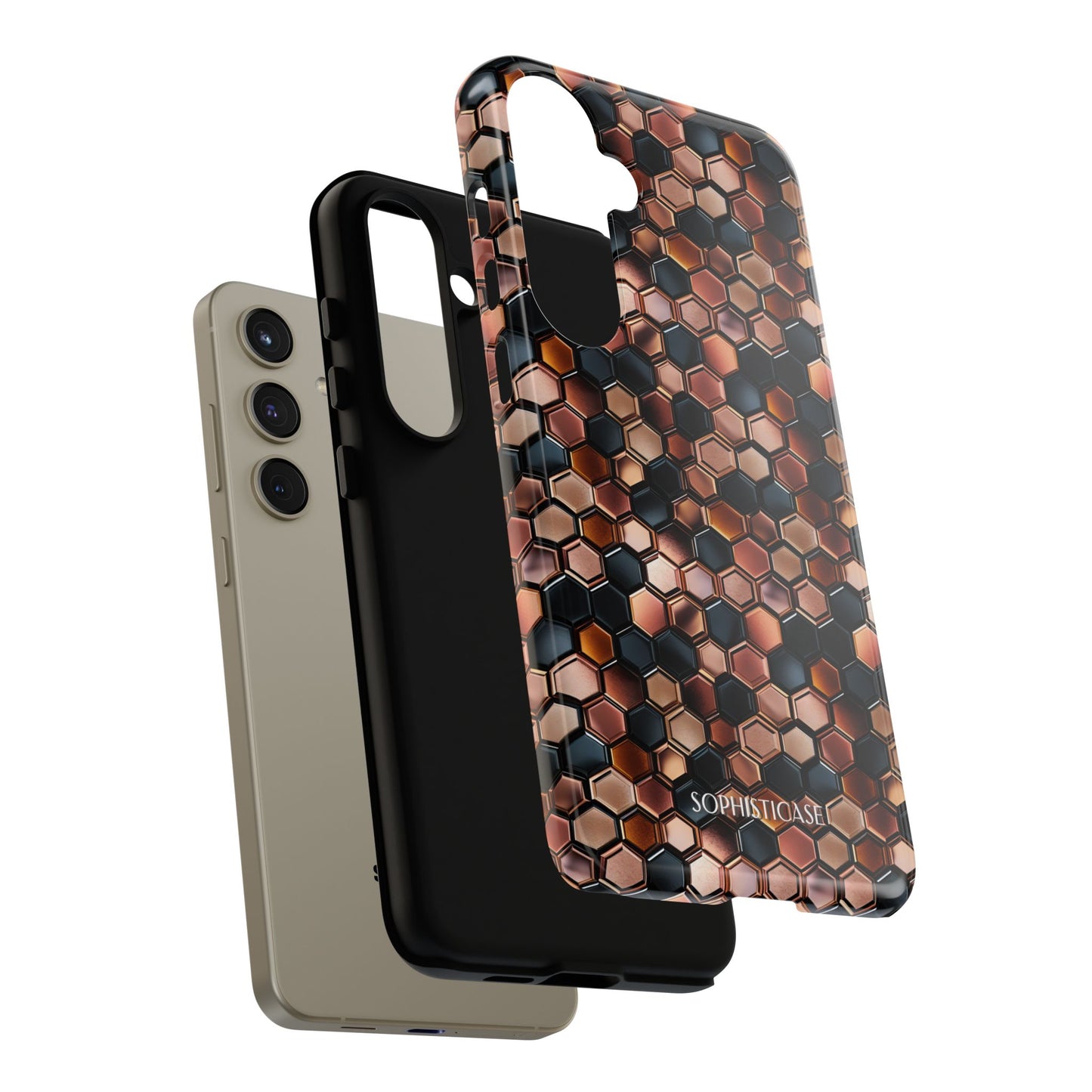 Rose' Runway in Honeycomb Mosaic - Tough Phone Case