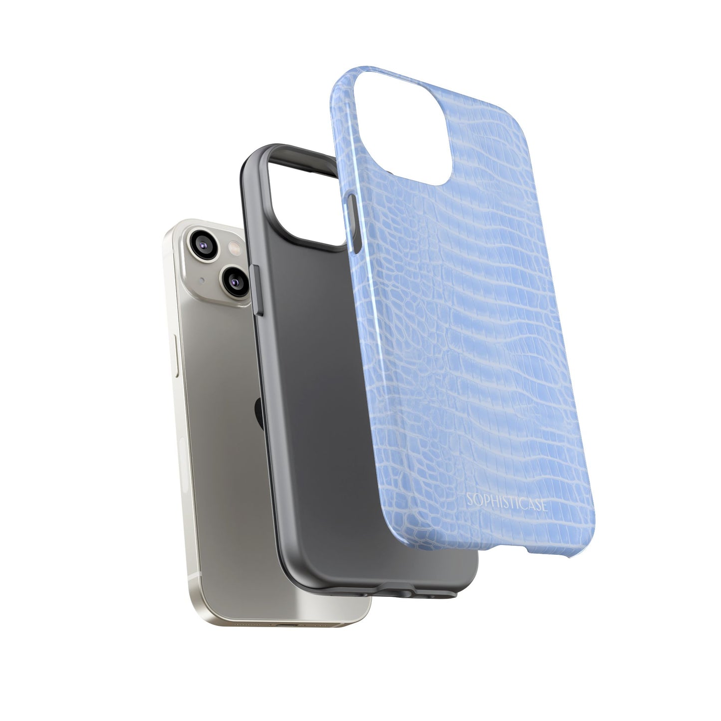 Luxe Leather in Blue - iPhone Case