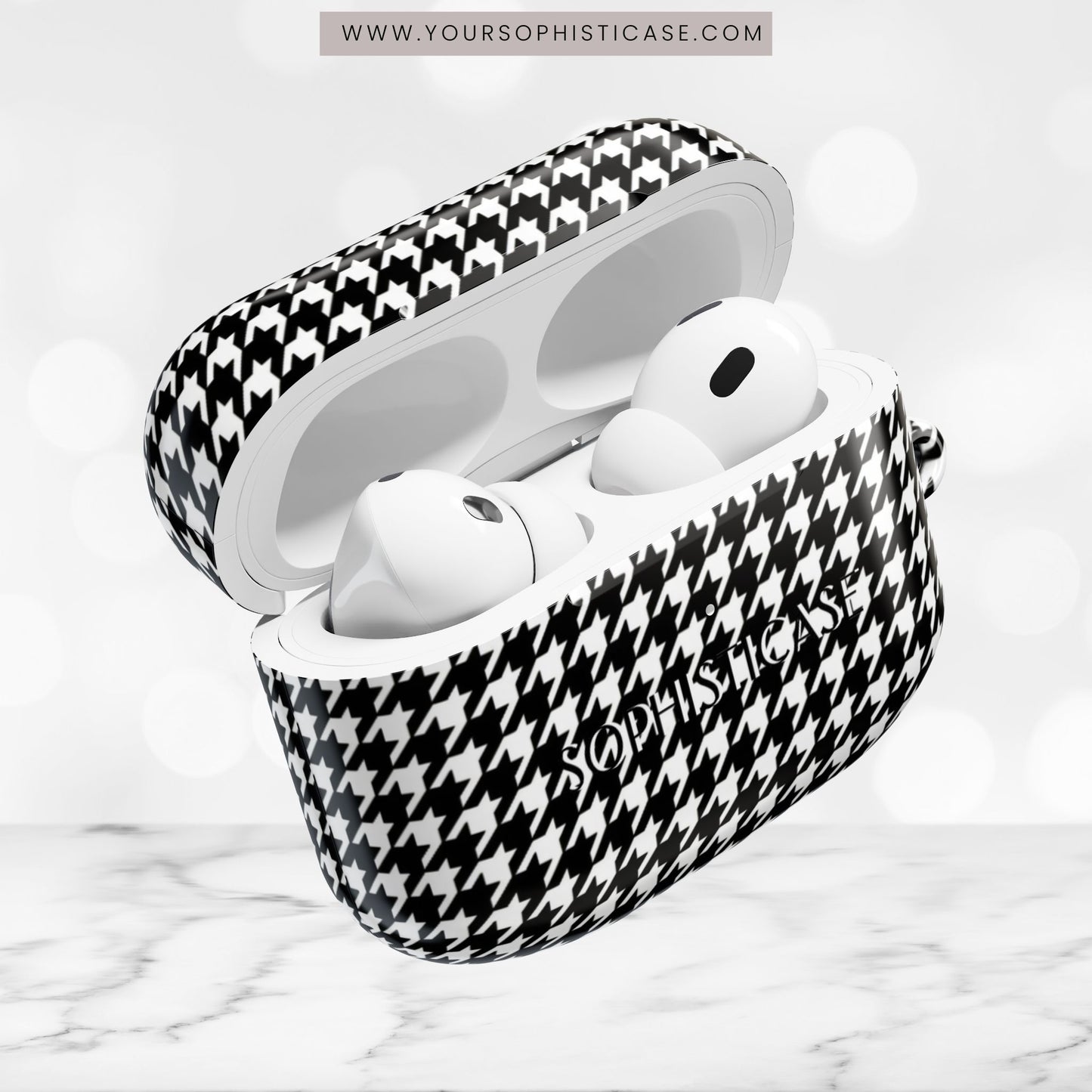 AirPod Cases - Houndstooth in Black