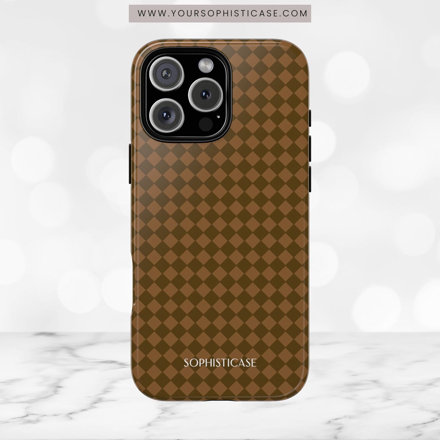 Diamond Diva in Deep Brown - iPhone Case
