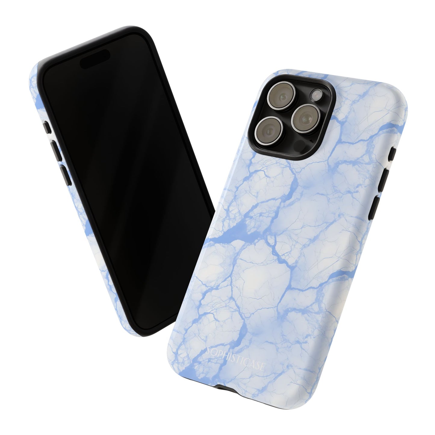 Marble Opulence in Blue - iPhone Case