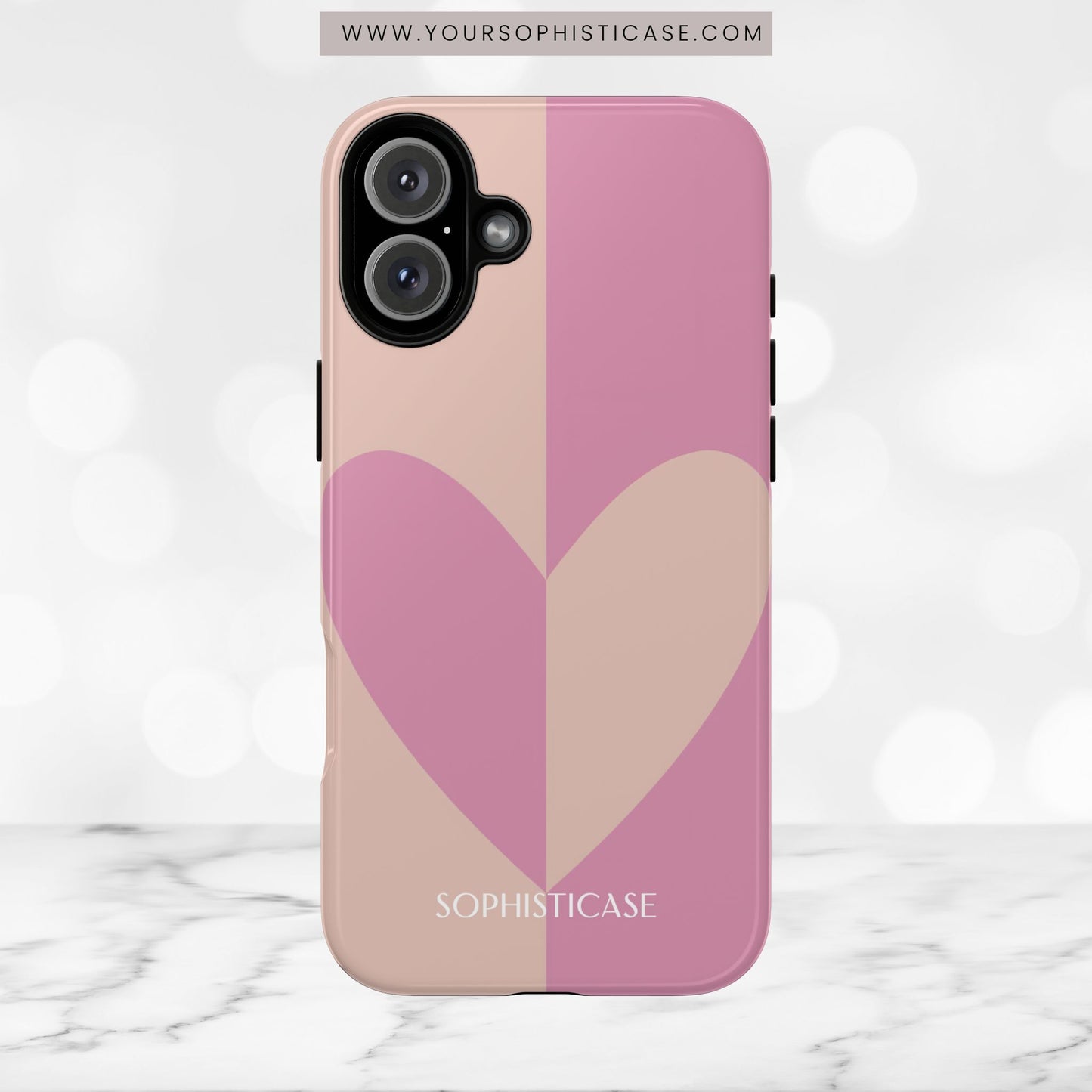 Be Mine in Pink and Brown - iPhone Case