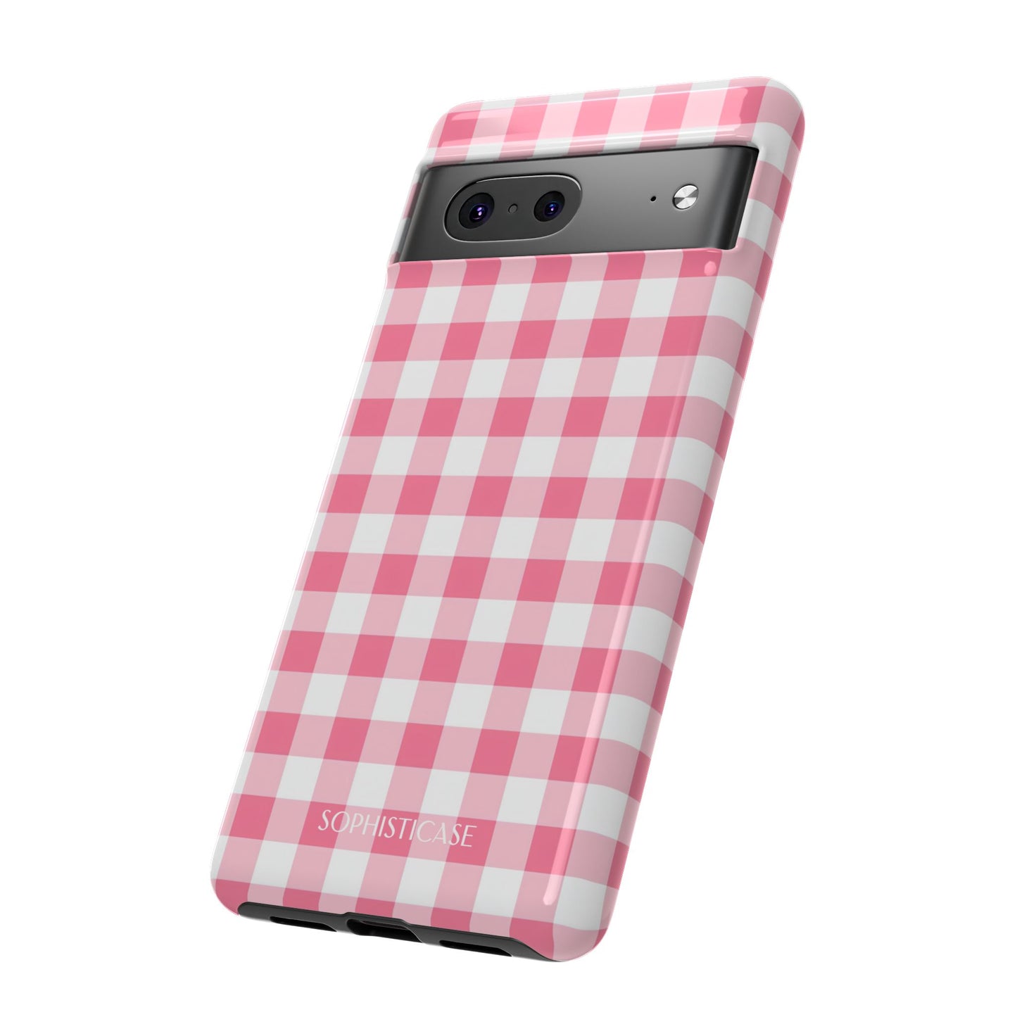 Gingham in Salmon - Tough Phone Case