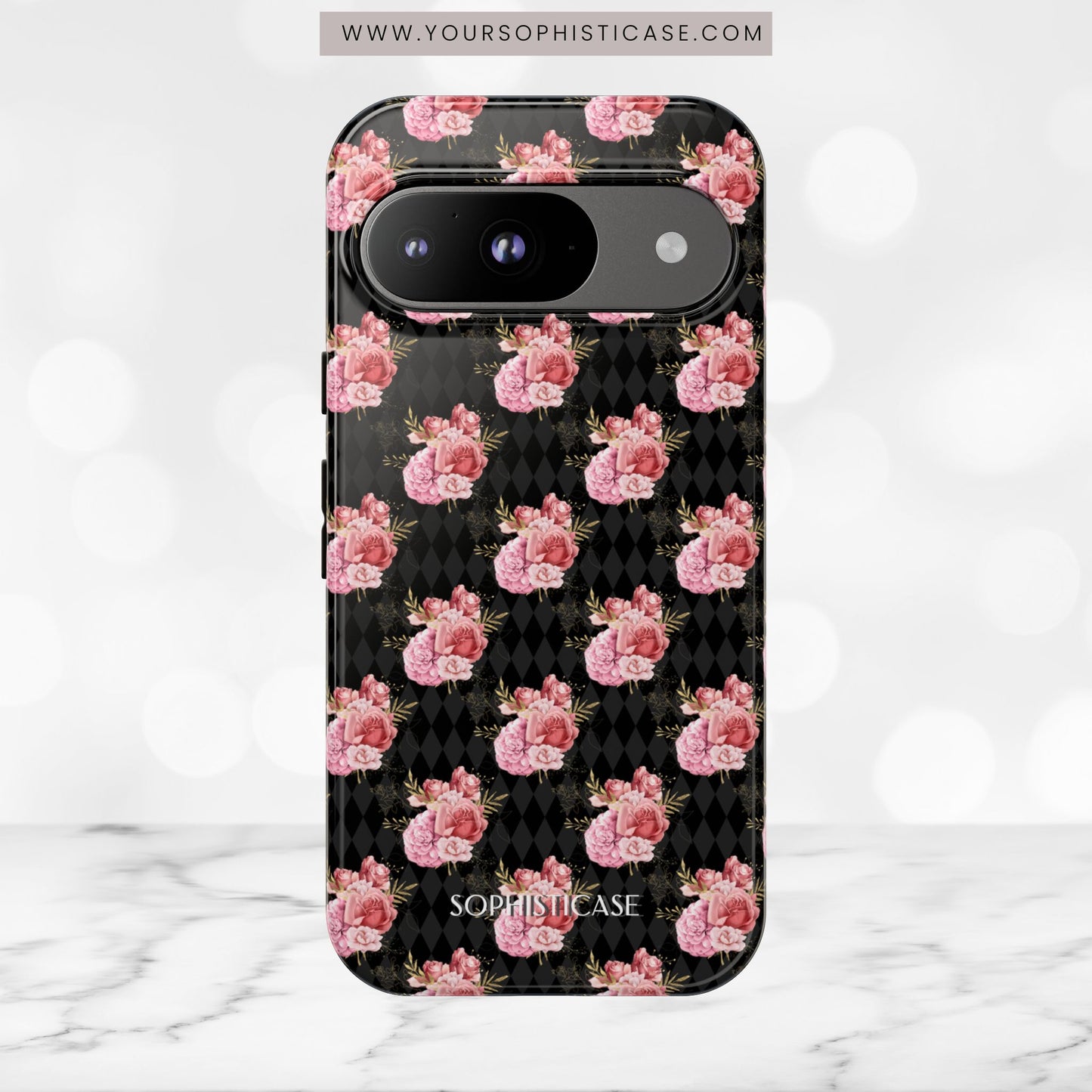 Rose Diamond Romance in Vivienne - Tough Phone Case