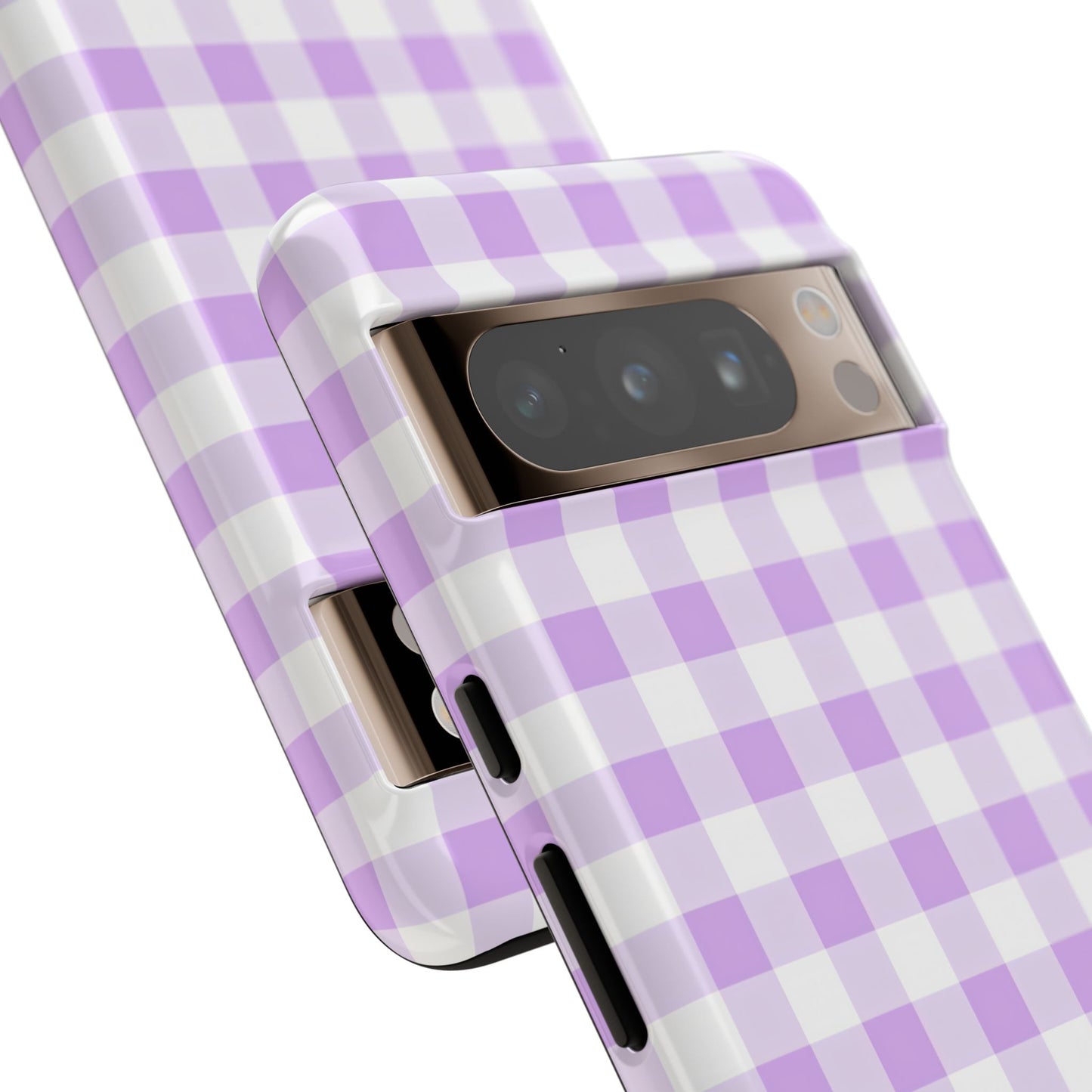 Gingham in Purple - Tough Phone Case