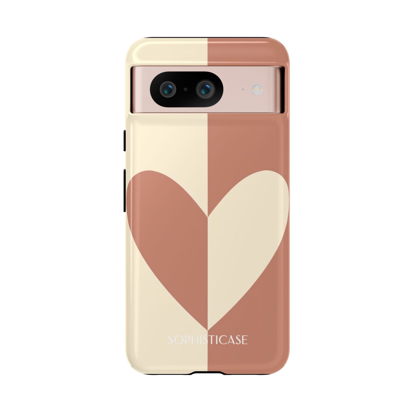 Be Mine in Brown and Cream - Drop Proof Phone Case for Google Pixel - Sophisticase