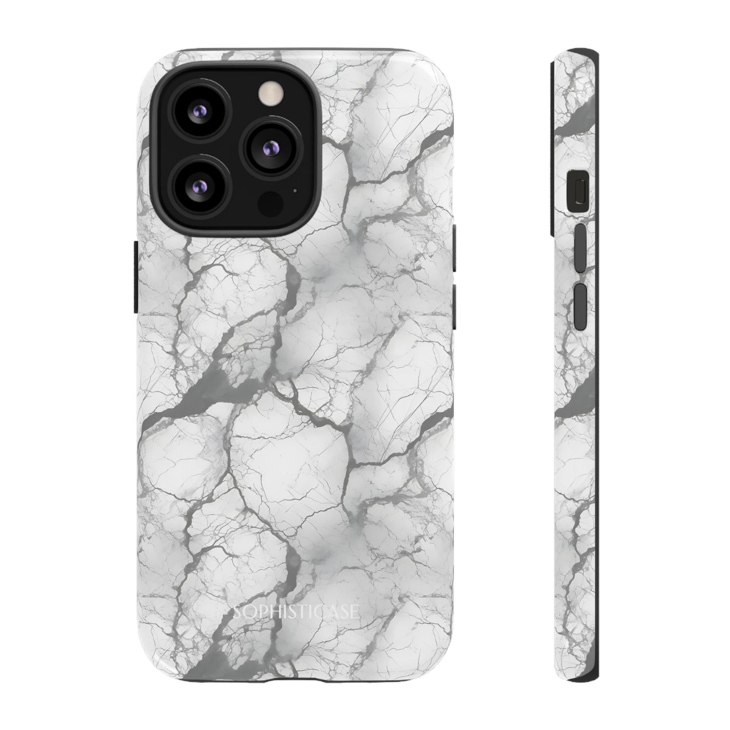 Marble Opulence in Charcoal Grey - iPhone Case