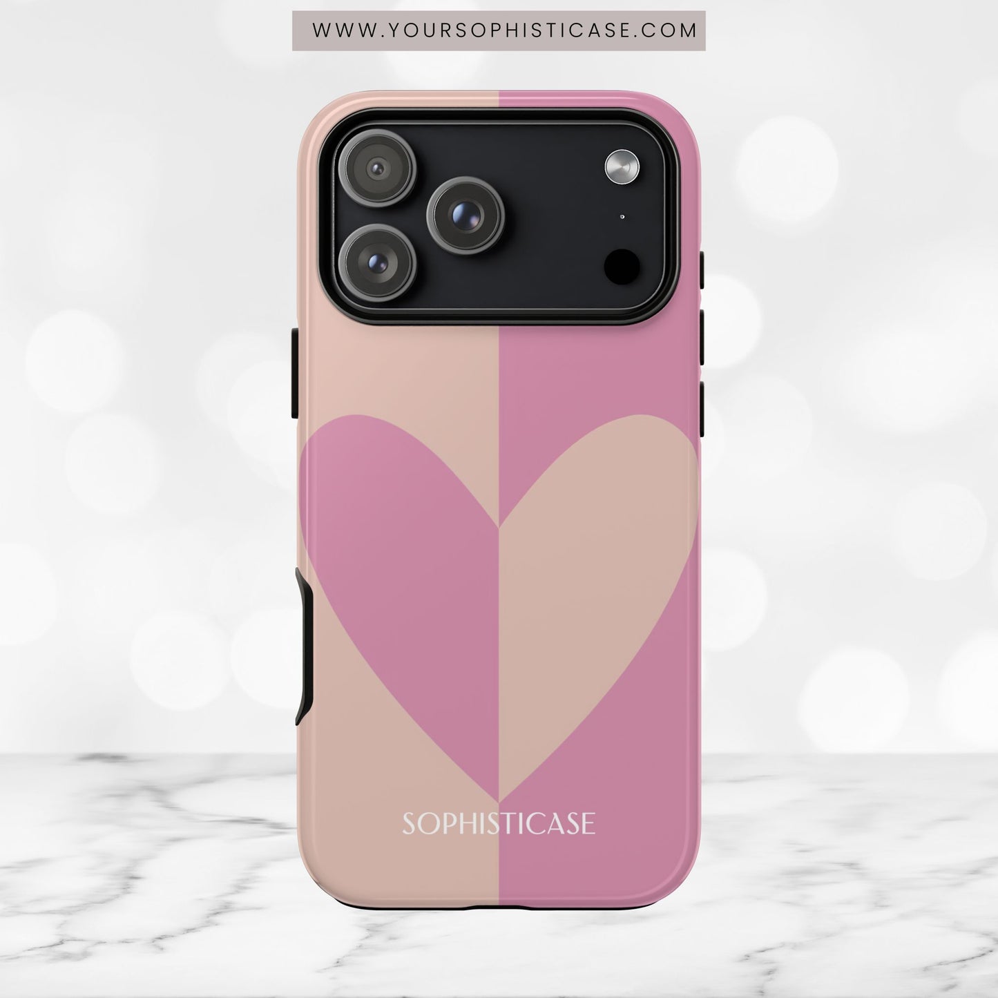 Be Mine in Pink and Brown - iPhone Case